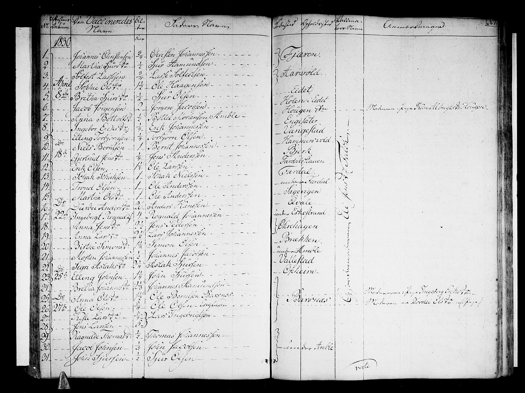 Sogndal sokneprestembete, AV/SAB-A-81301/H/Haa/Haaa/L0010: Parish register (official) no. A 10, 1821-1838, p. 307