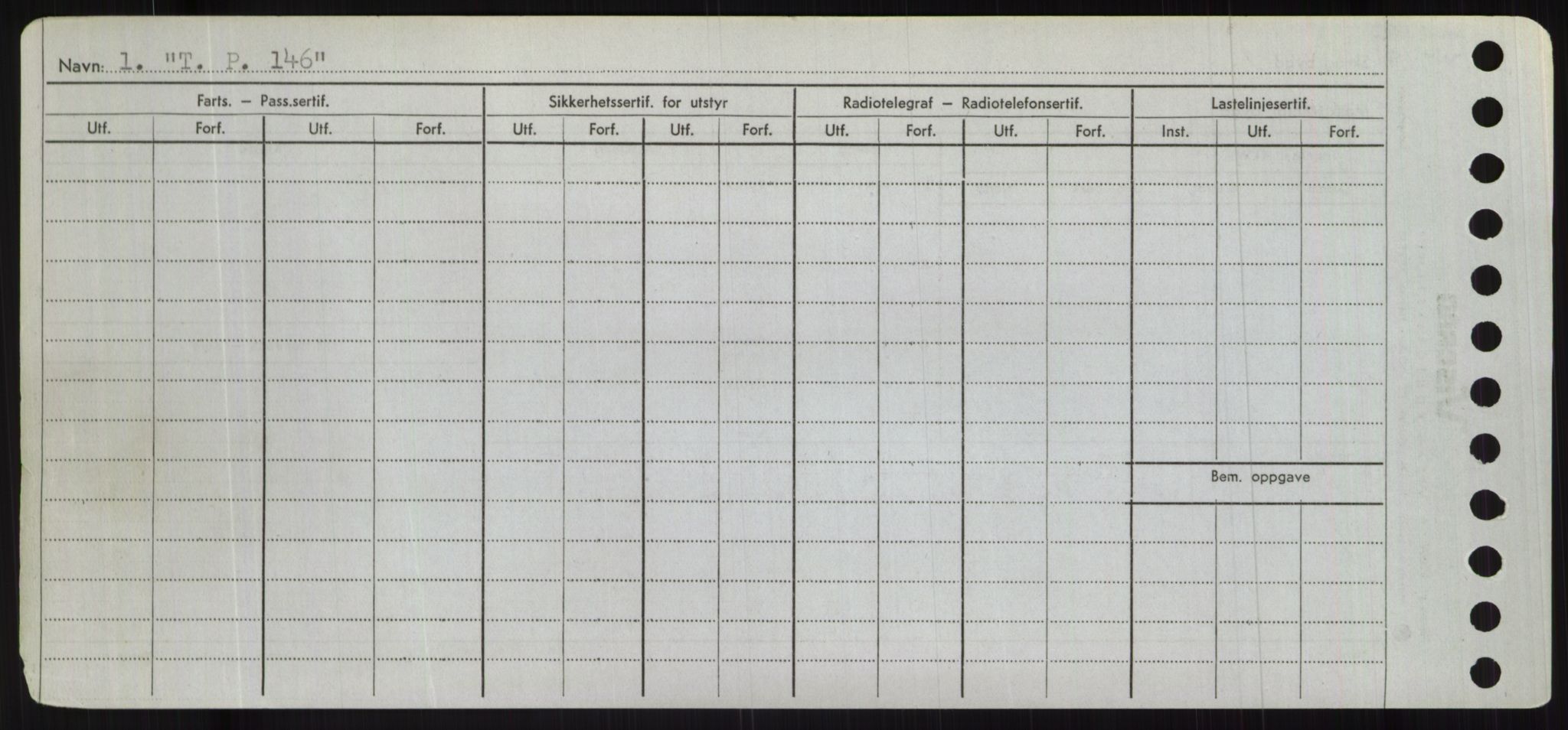 Sjøfartsdirektoratet med forløpere, Skipsmålingen, RA/S-1627/H/Hc/L0001: Lektere, A-Y, p. 488