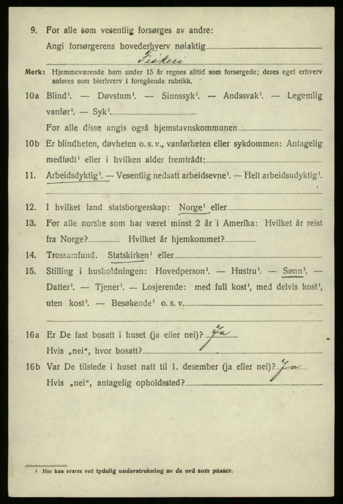 SAB, 1920 census for Vevring, 1920, p. 2251