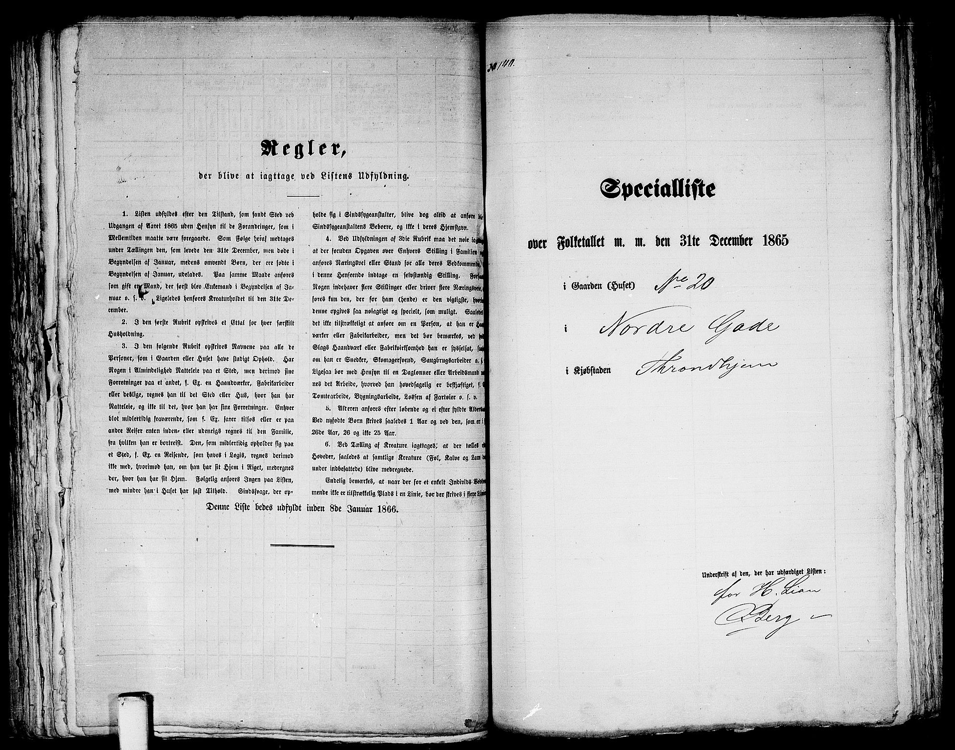 RA, 1865 census for Trondheim, 1865, p. 315