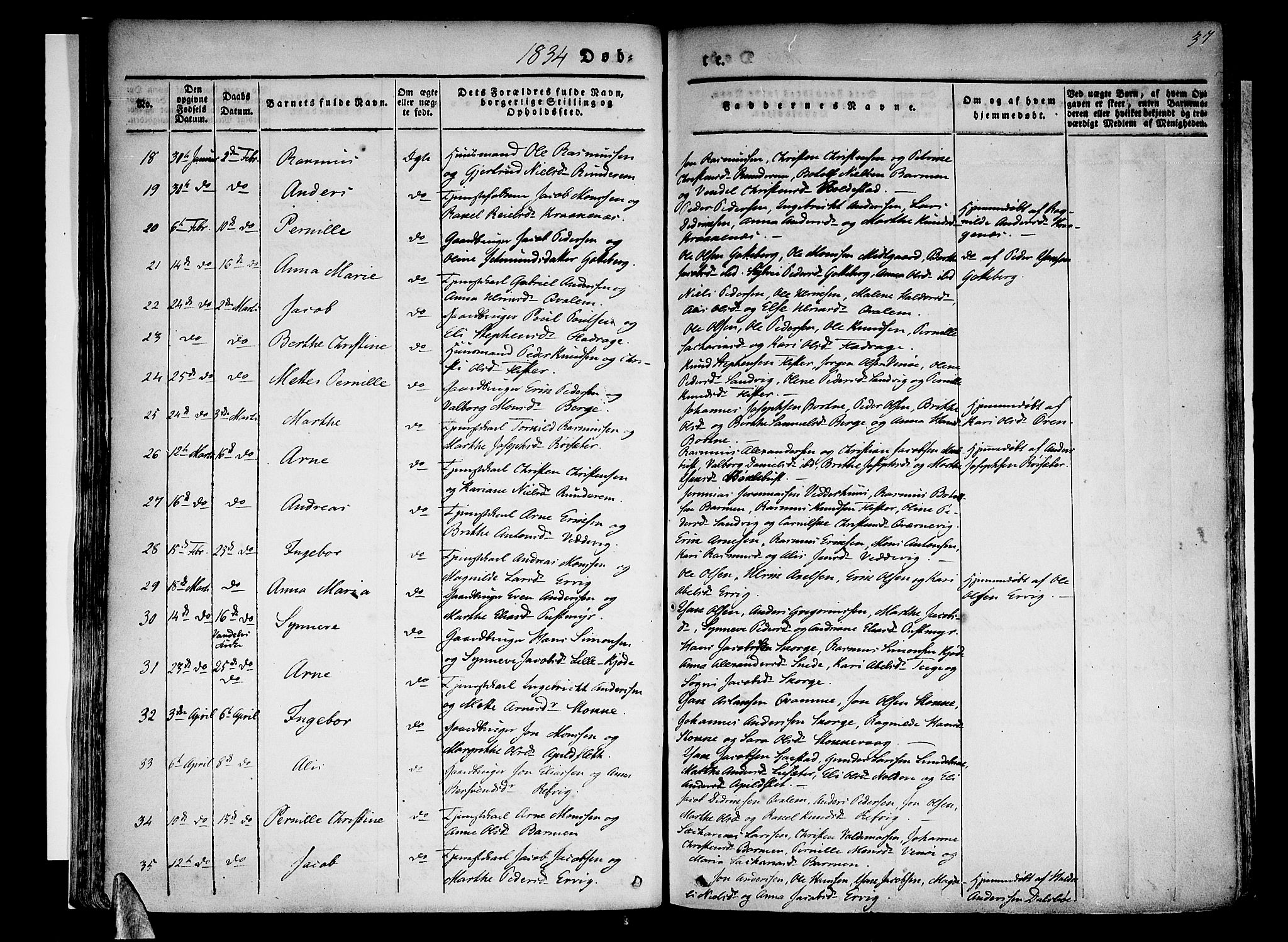 Selje sokneprestembete, AV/SAB-A-99938/H/Ha/Haa/Haaa: Parish register (official) no. A 9, 1829-1844, p. 37