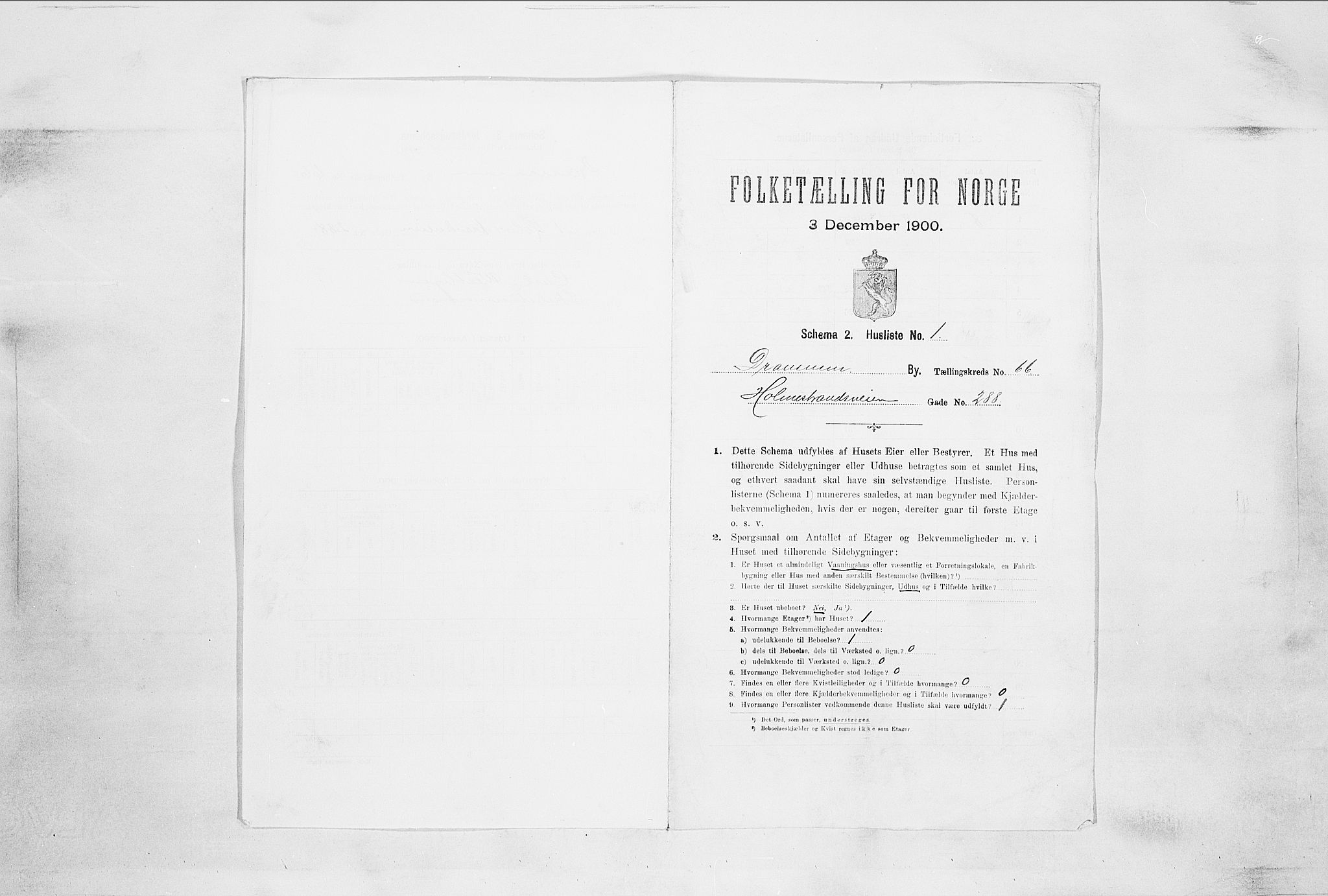 RA, 1900 census for Drammen, 1900, p. 11466