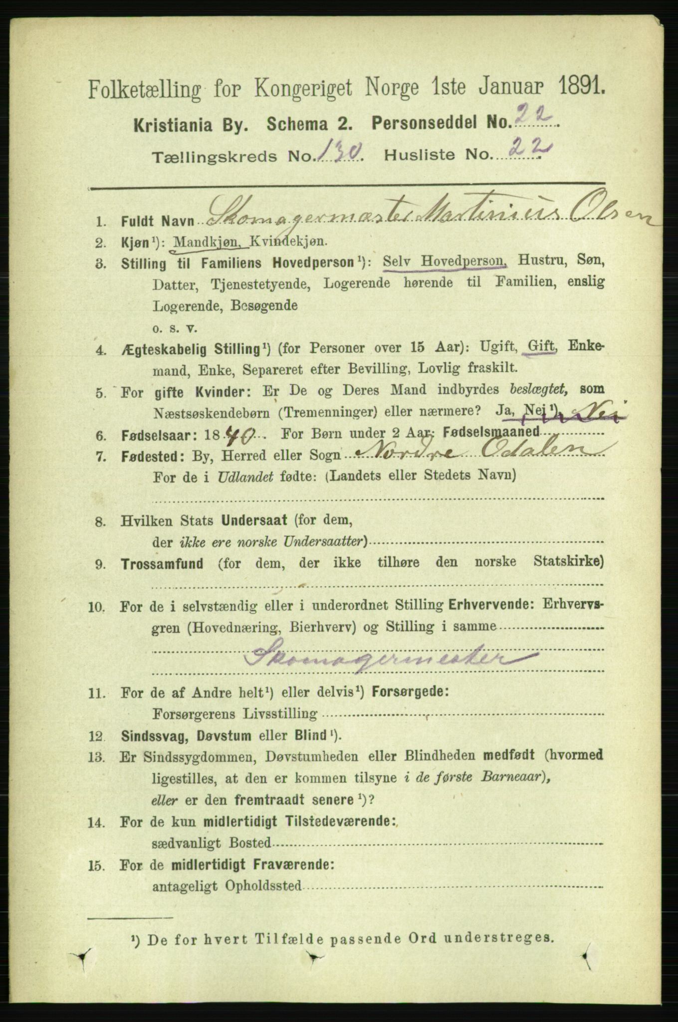 RA, 1891 census for 0301 Kristiania, 1891, p. 70552