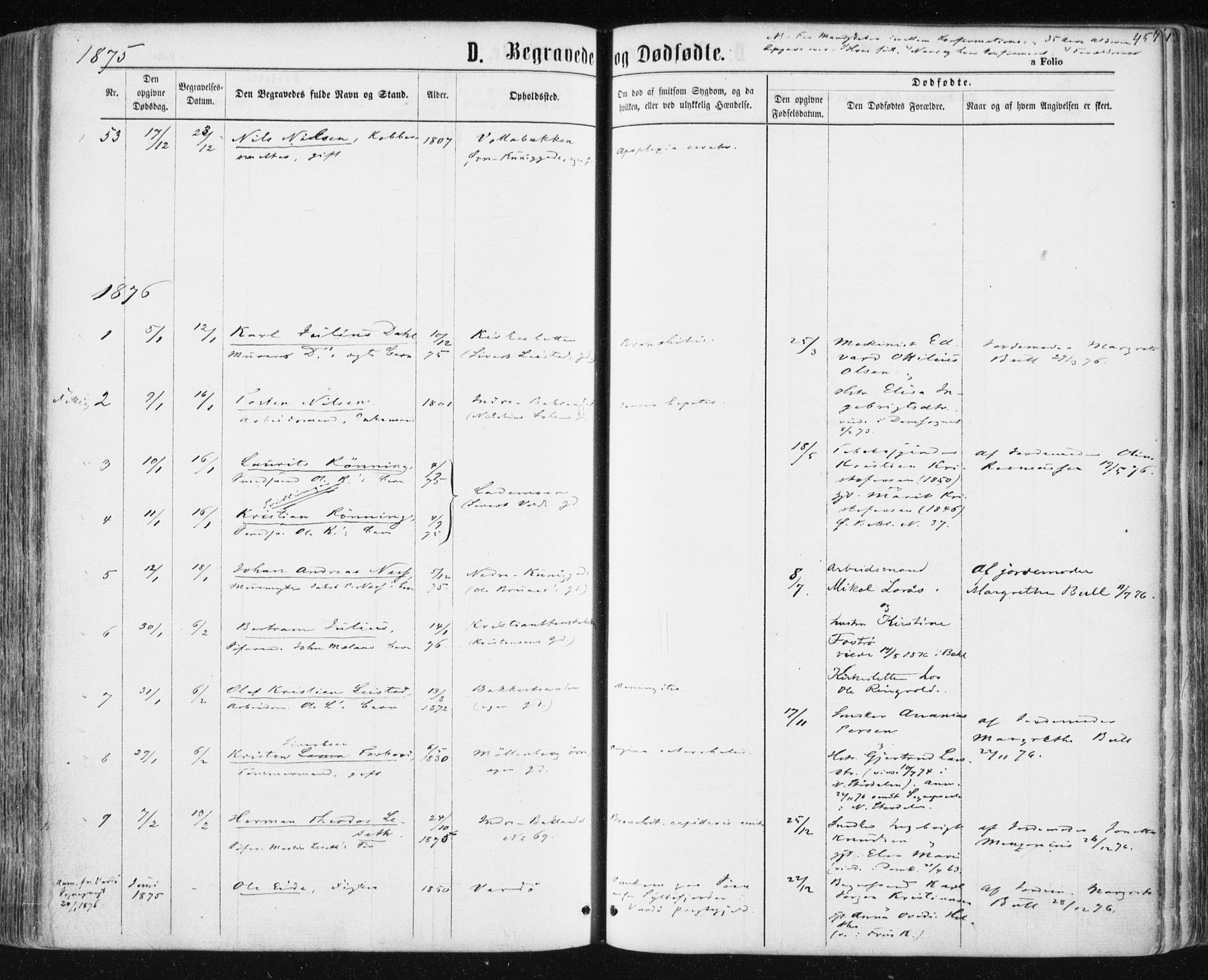 Ministerialprotokoller, klokkerbøker og fødselsregistre - Sør-Trøndelag, SAT/A-1456/604/L0186: Parish register (official) no. 604A07, 1866-1877, p. 457