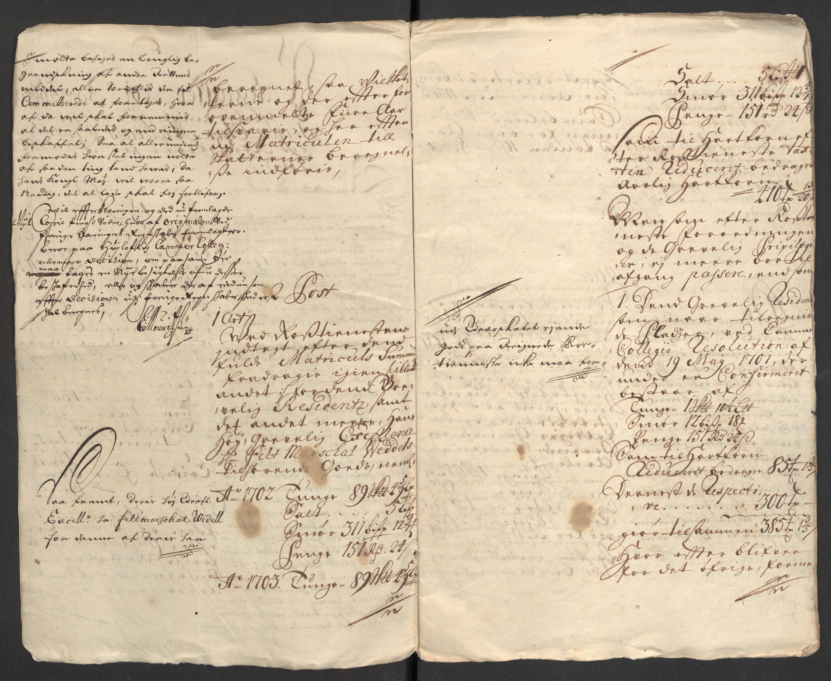Rentekammeret inntil 1814, Reviderte regnskaper, Fogderegnskap, RA/EA-4092/R32/L1871: Fogderegnskap Jarlsberg grevskap, 1703-1705, p. 142