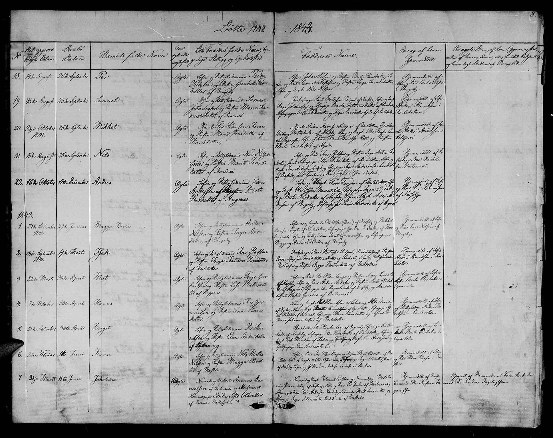 Nesseby sokneprestkontor, SATØ/S-1330/H/Ha/L0001kirke: Parish register (official) no. 1, 1838-1855, p. 8