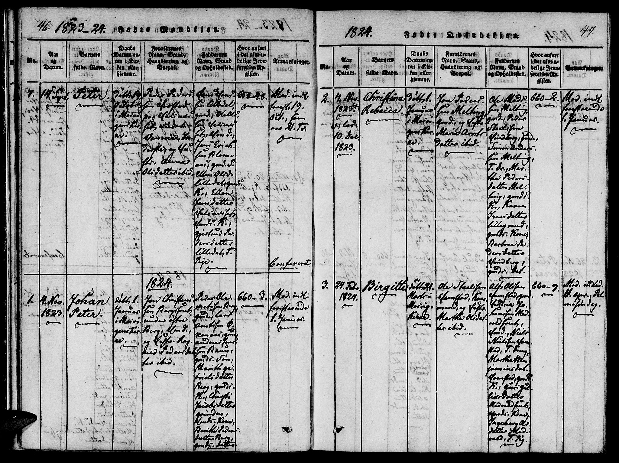 Ministerialprotokoller, klokkerbøker og fødselsregistre - Nord-Trøndelag, AV/SAT-A-1458/733/L0322: Parish register (official) no. 733A01, 1817-1842, p. 46-47
