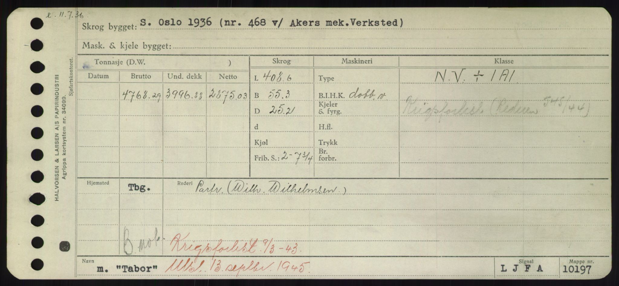 Sjøfartsdirektoratet med forløpere, Skipsmålingen, RA/S-1627/H/Hd/L0038: Fartøy, T-Th, p. 37