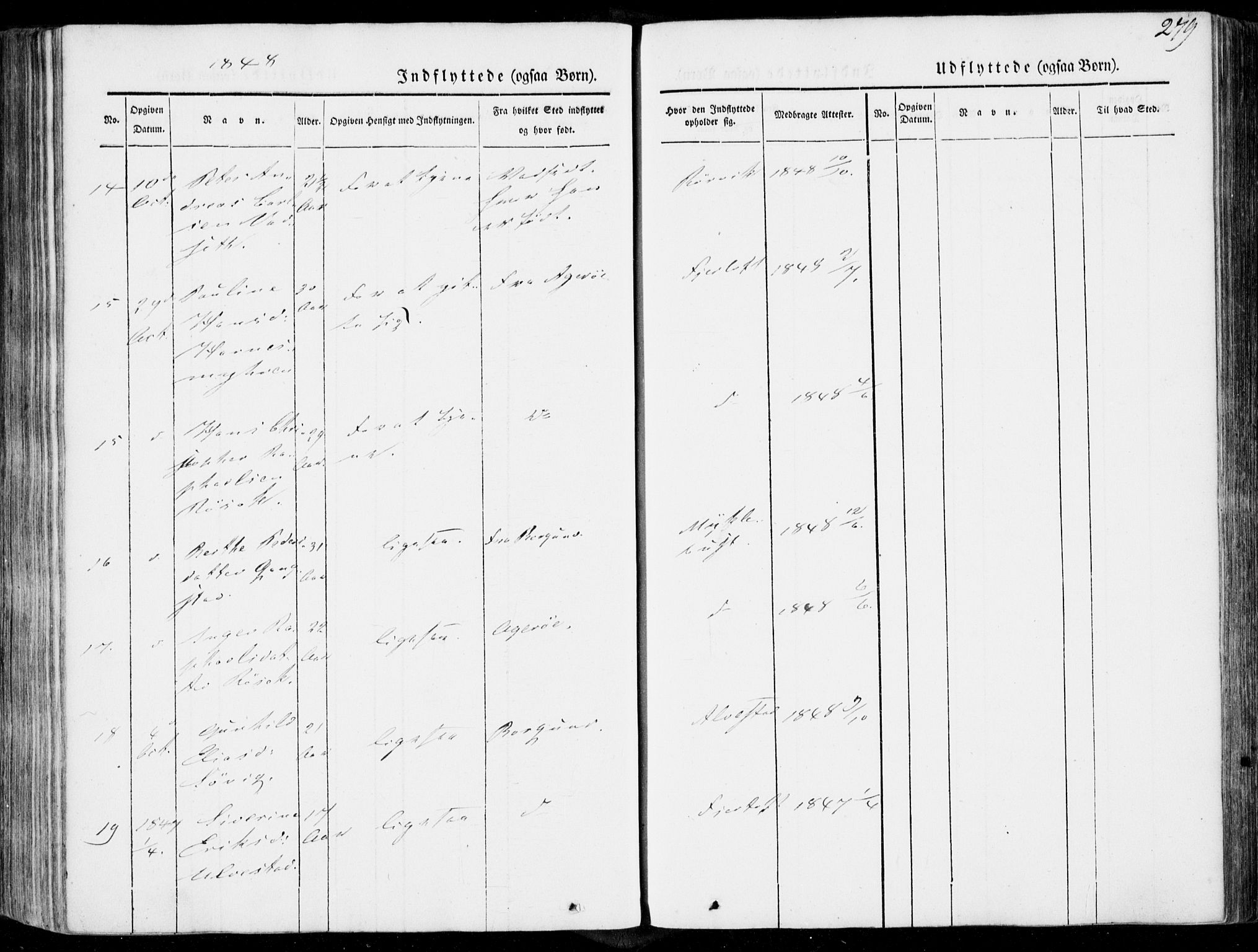 Ministerialprotokoller, klokkerbøker og fødselsregistre - Møre og Romsdal, AV/SAT-A-1454/536/L0497: Parish register (official) no. 536A06, 1845-1865, p. 279