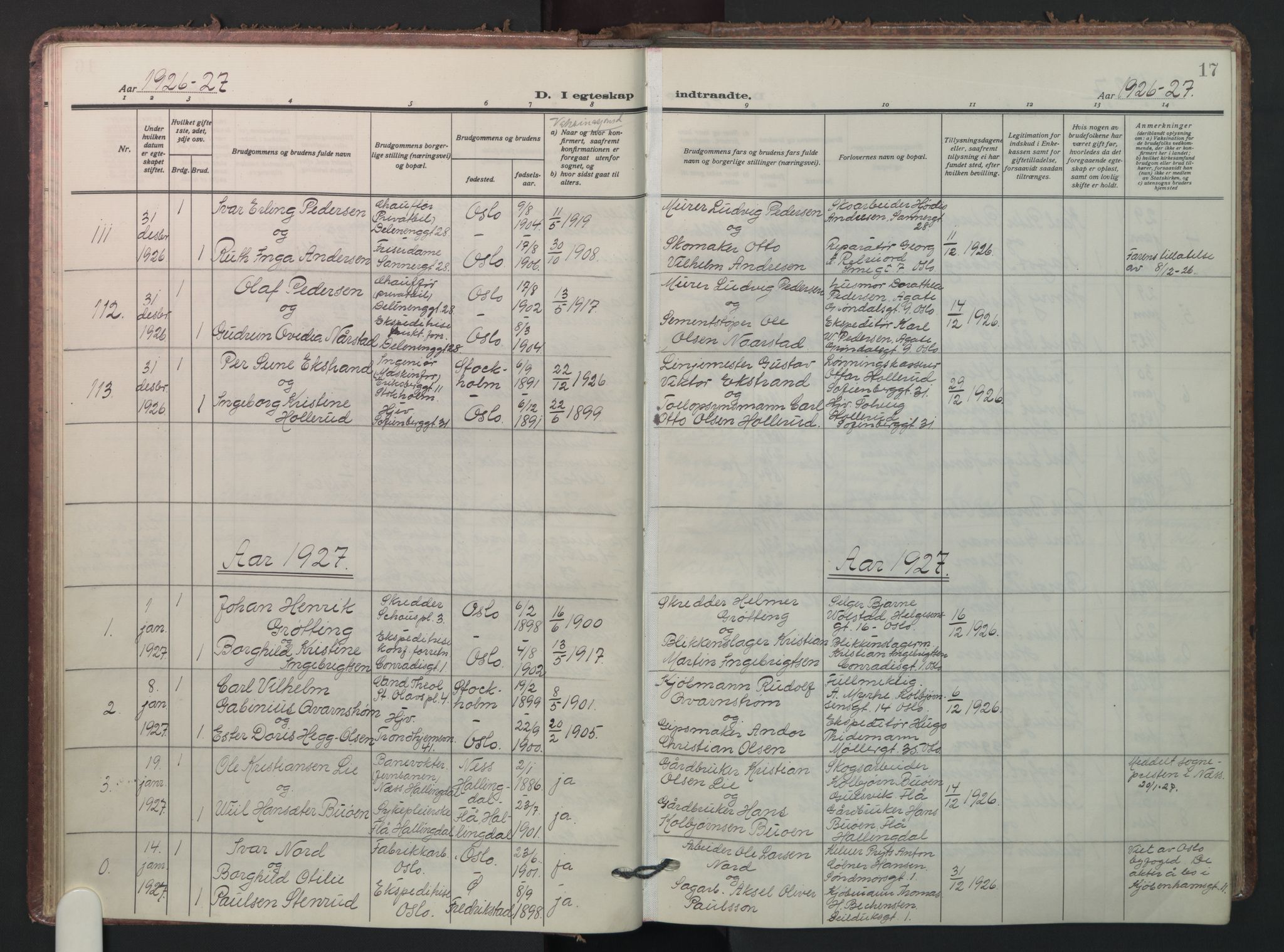 Petrus prestekontor Kirkebøker, SAO/A-10872/F/Fa/L0016: Parish register (official) no. 16, 1925-1936, p. 17