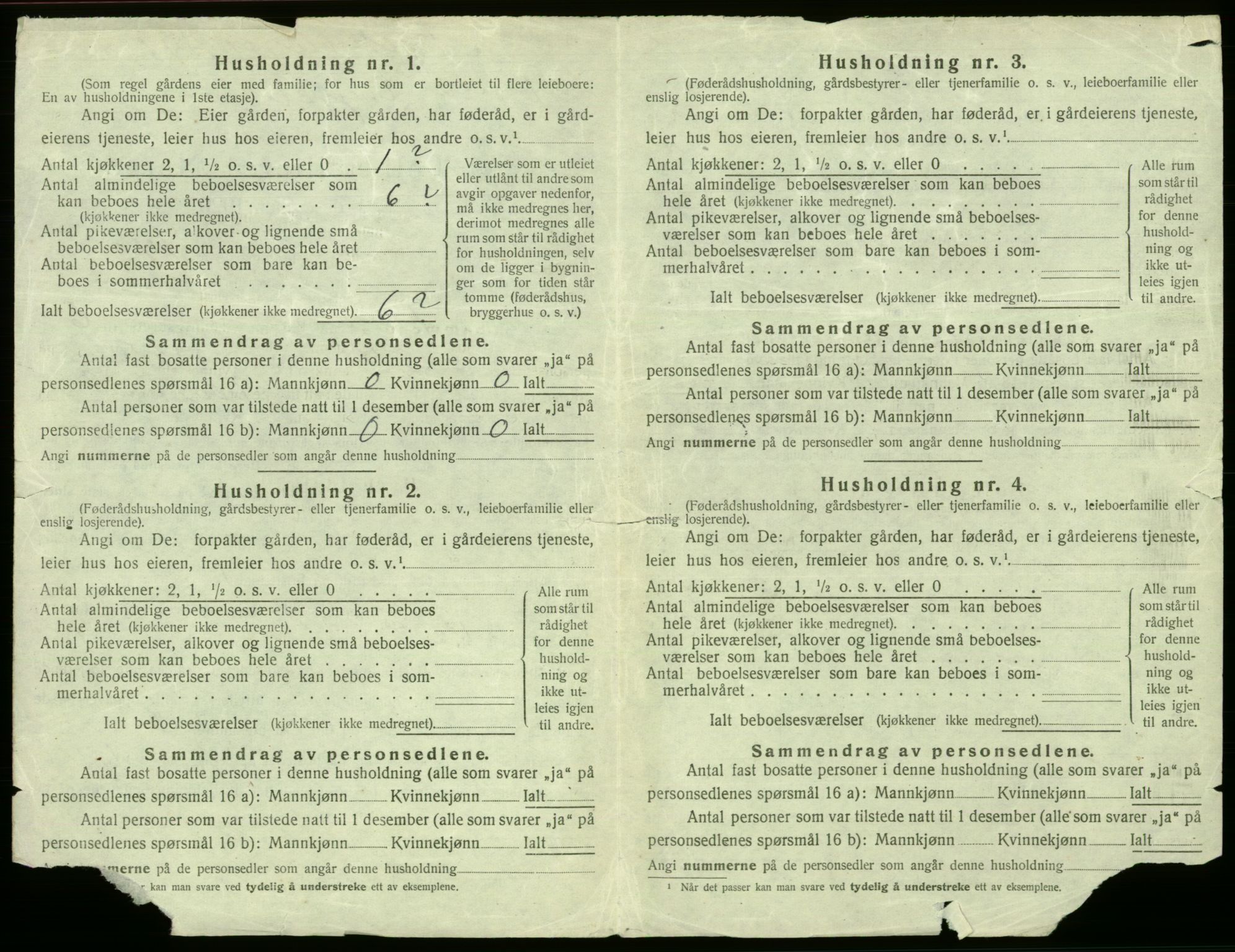 SAB, 1920 census for Fana, 1920, p. 1232