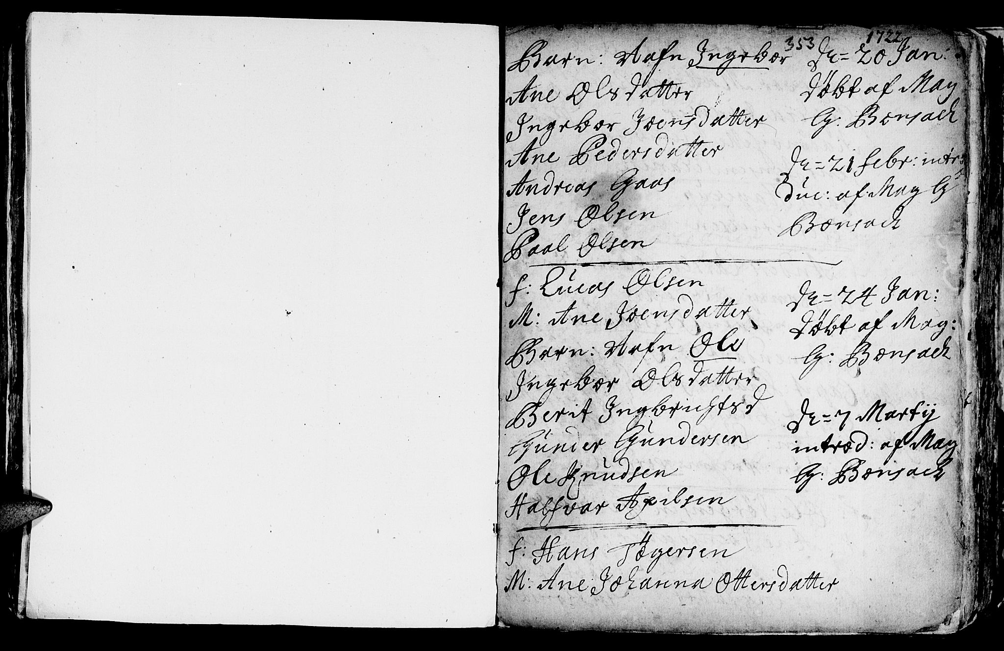 Ministerialprotokoller, klokkerbøker og fødselsregistre - Sør-Trøndelag, AV/SAT-A-1456/601/L0035: Parish register (official) no. 601A03, 1713-1728, p. 353