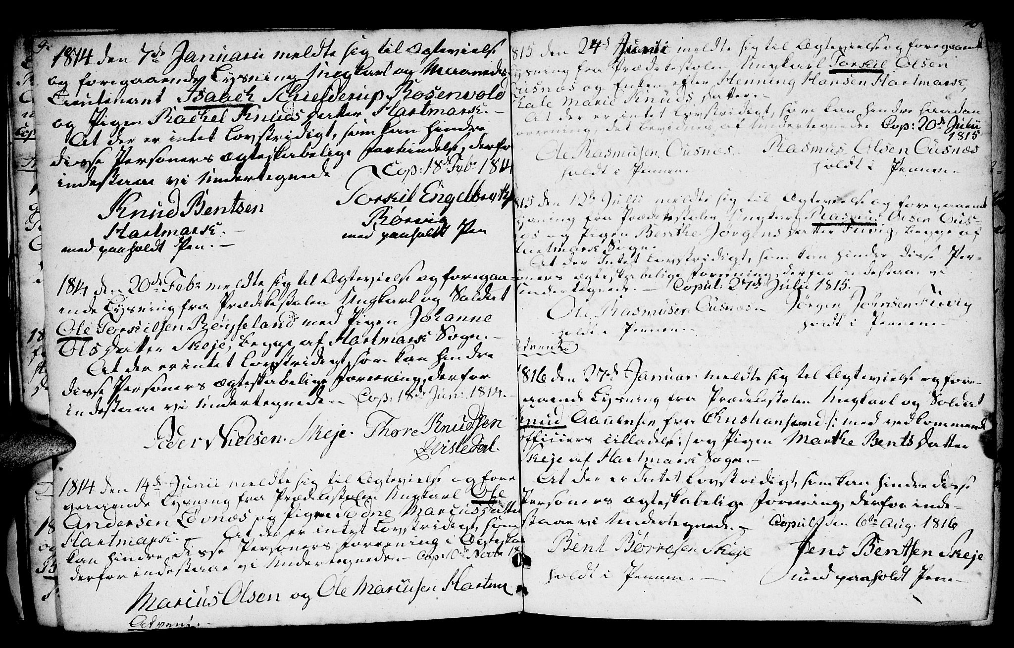 Mandal sokneprestkontor, SAK/1111-0030/F/Fb/Fbb/L0002: Parish register (copy) no. B 2, 1802-1846, p. 9-10