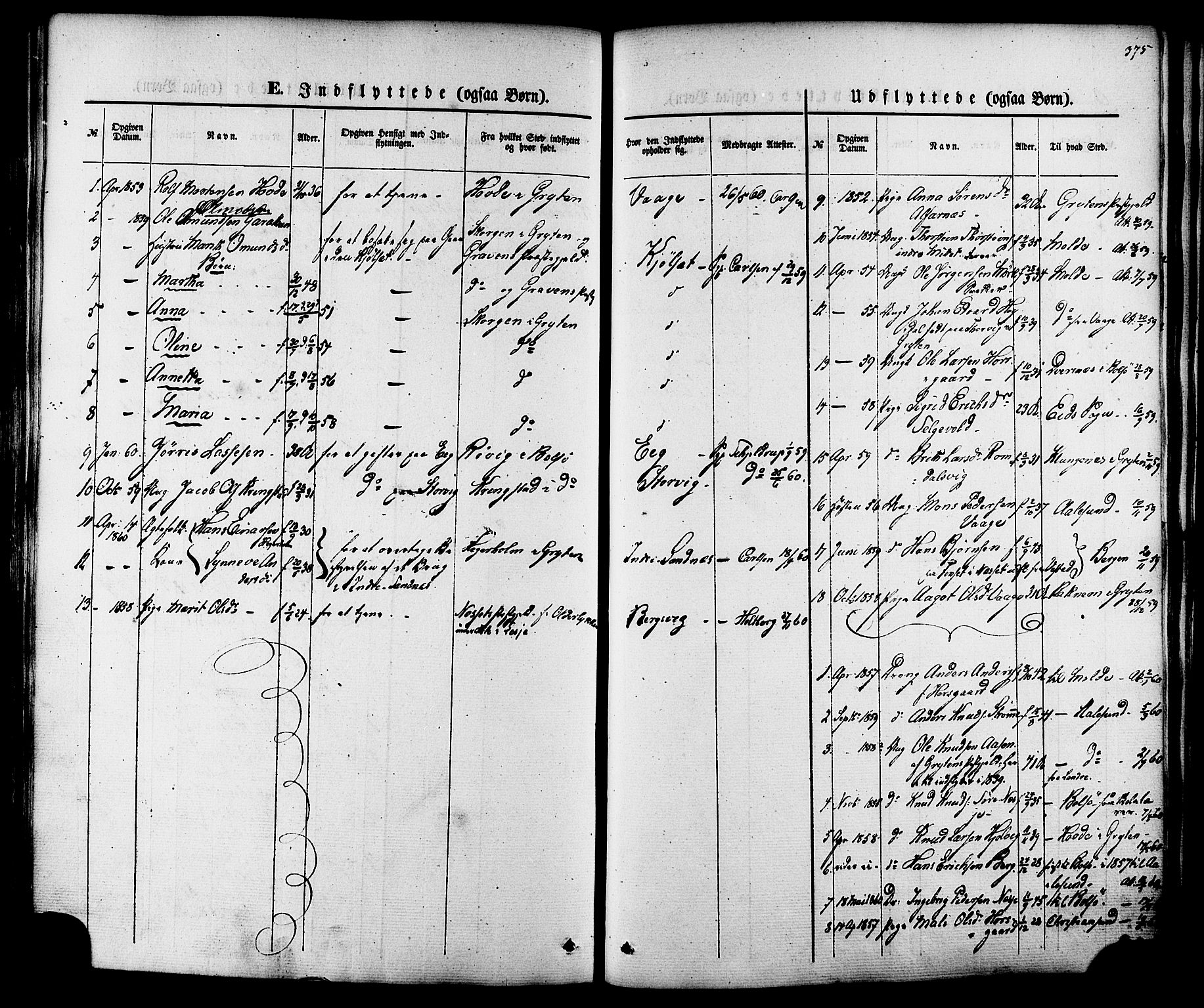 Ministerialprotokoller, klokkerbøker og fødselsregistre - Møre og Romsdal, AV/SAT-A-1454/547/L0603: Parish register (official) no. 547A05, 1846-1877, p. 375