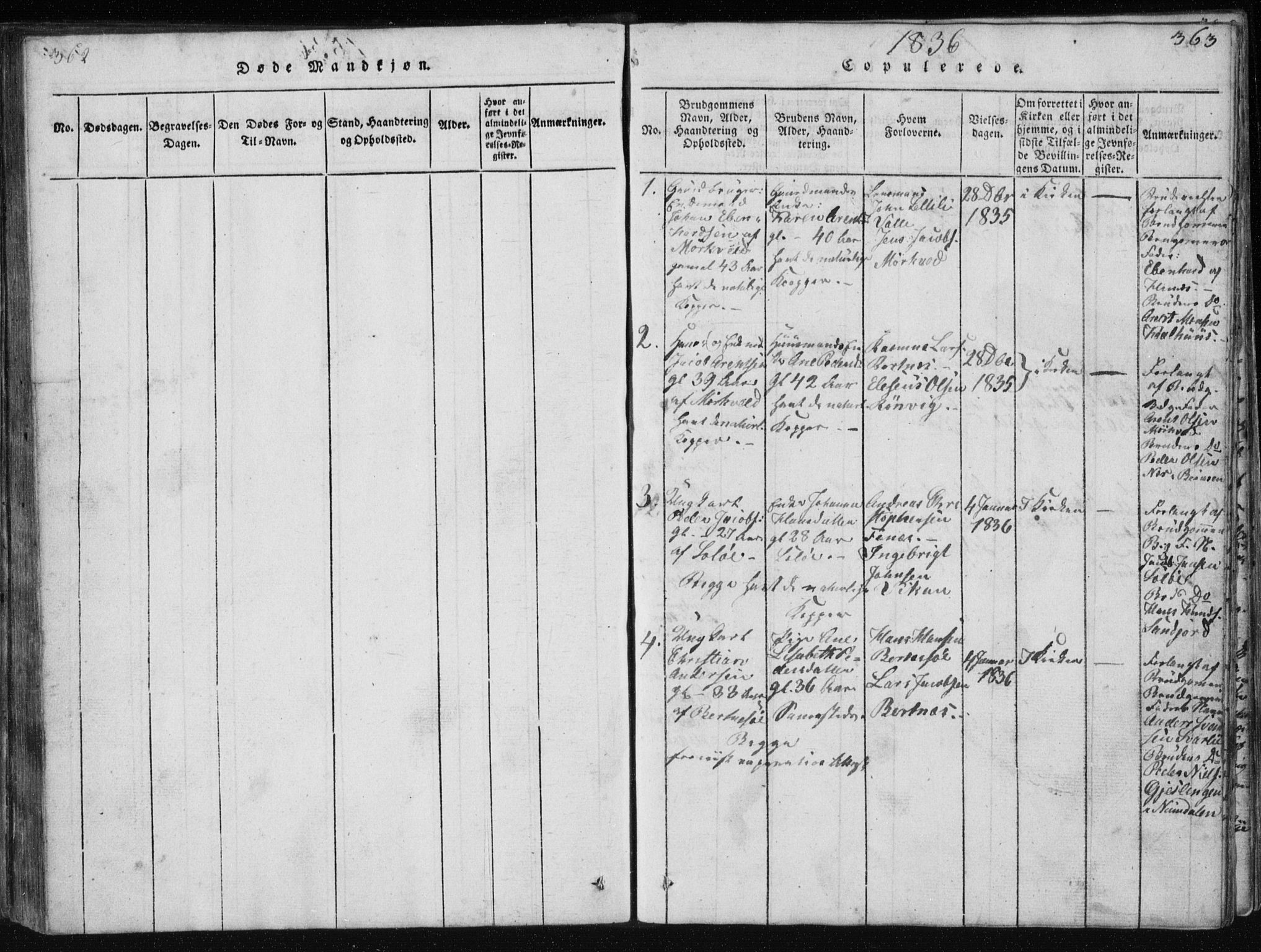Ministerialprotokoller, klokkerbøker og fødselsregistre - Nordland, SAT/A-1459/801/L0027: Parish register (copy) no. 801C02, 1835-1845, p. 362-363