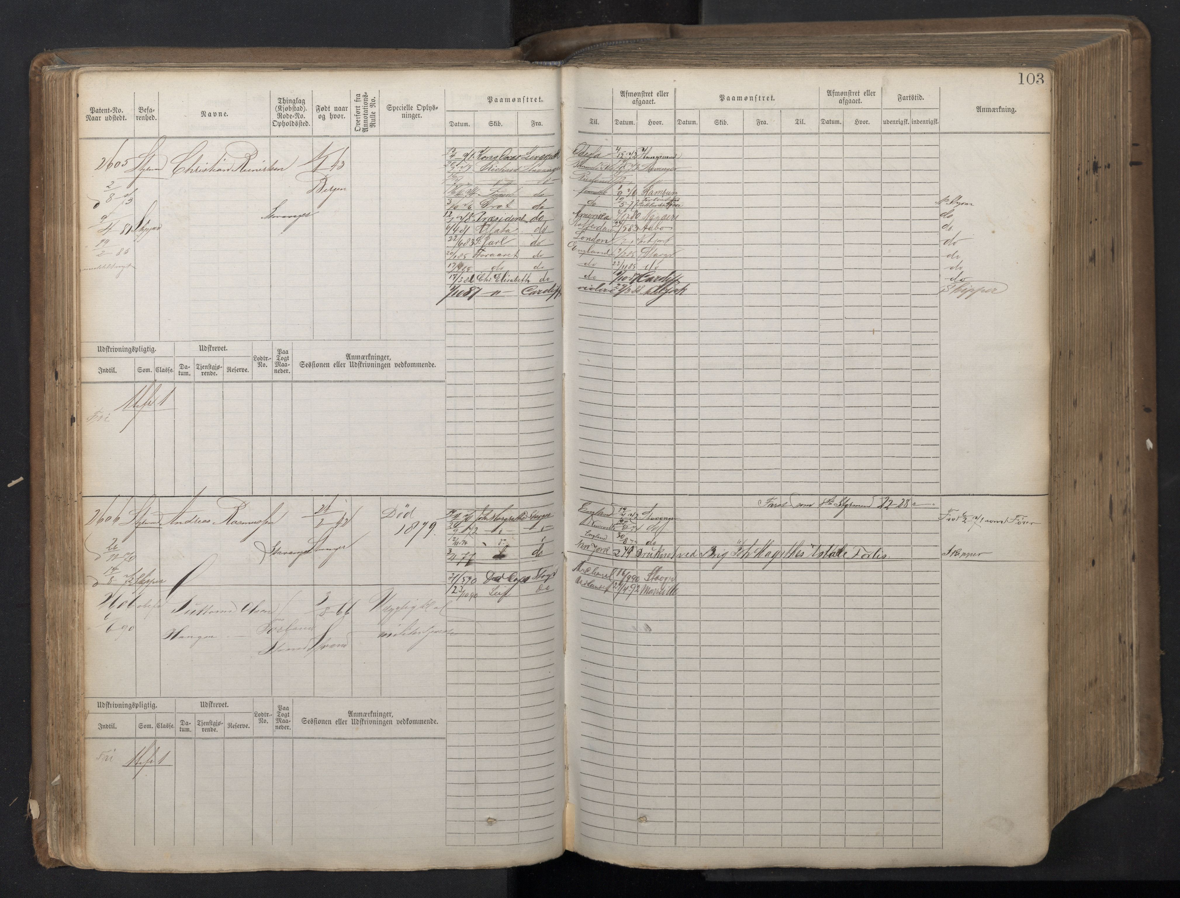 Stavanger sjømannskontor, AV/SAST-A-102006/F/Fb/Fbb/L0018: Sjøfartshovedrulle patnentnr. 2402-3602 (dublett), 1869, p. 106