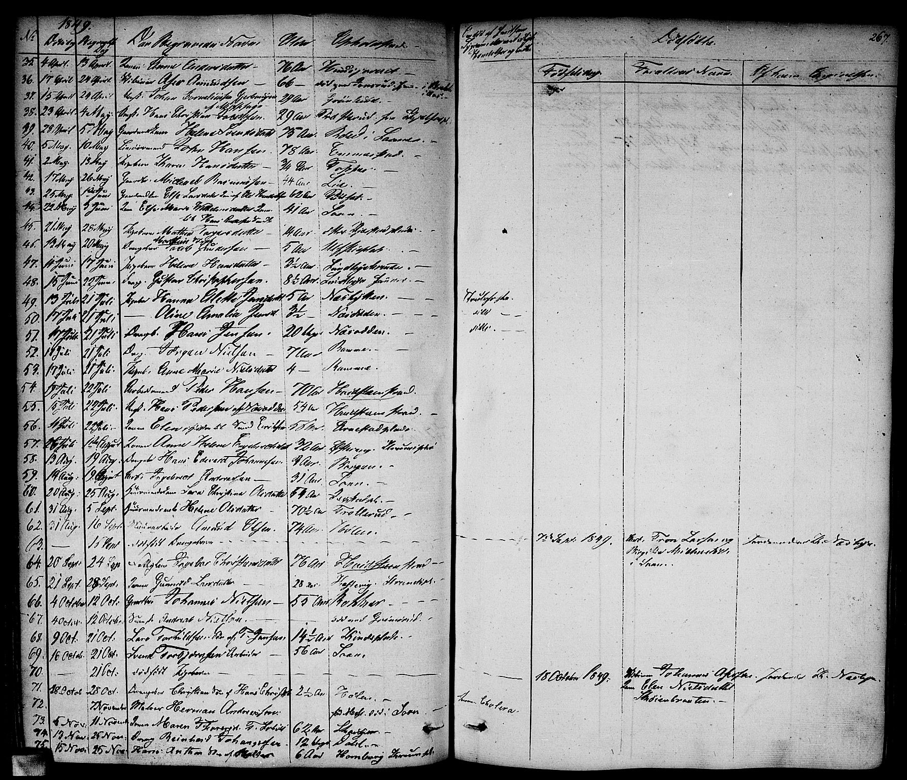 Vestby prestekontor Kirkebøker, SAO/A-10893/F/Fa/L0006: Parish register (official) no. I 6, 1827-1849, p. 267