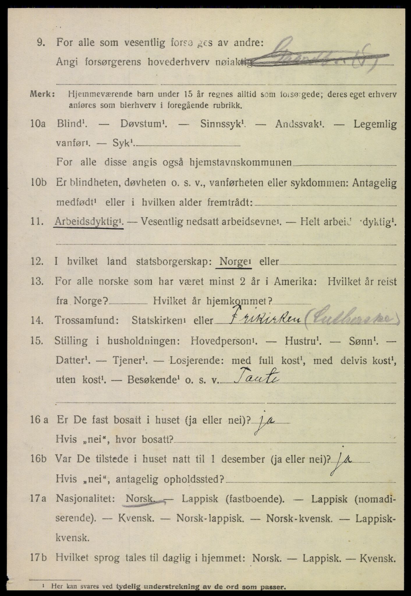 SAT, 1920 census for Rødøy, 1920, p. 2127