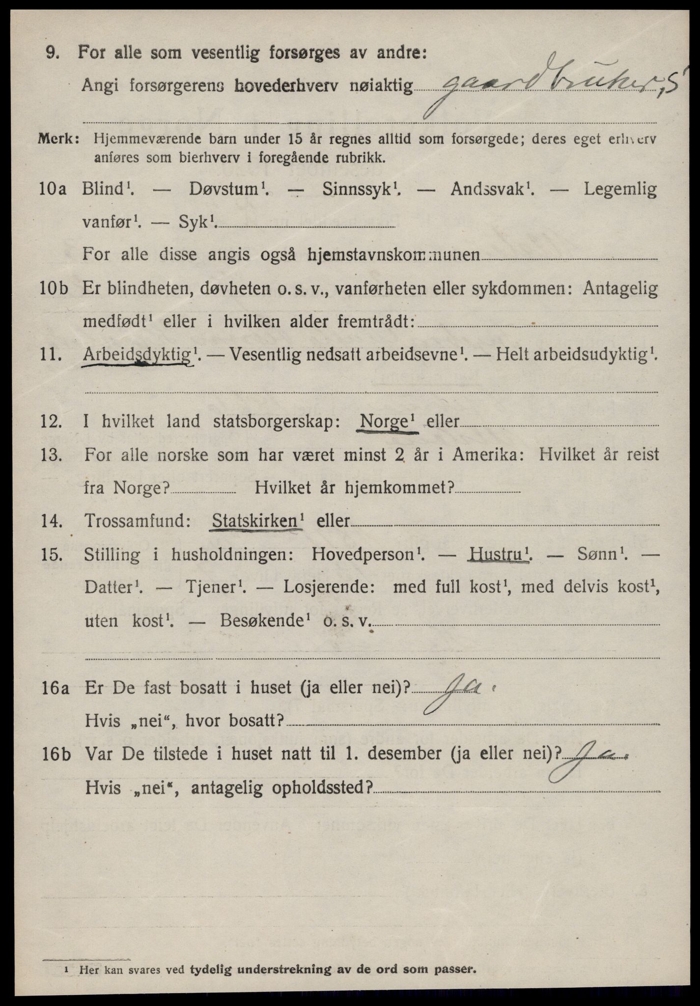 SAT, 1920 census for Ulstein, 1920, p. 1641