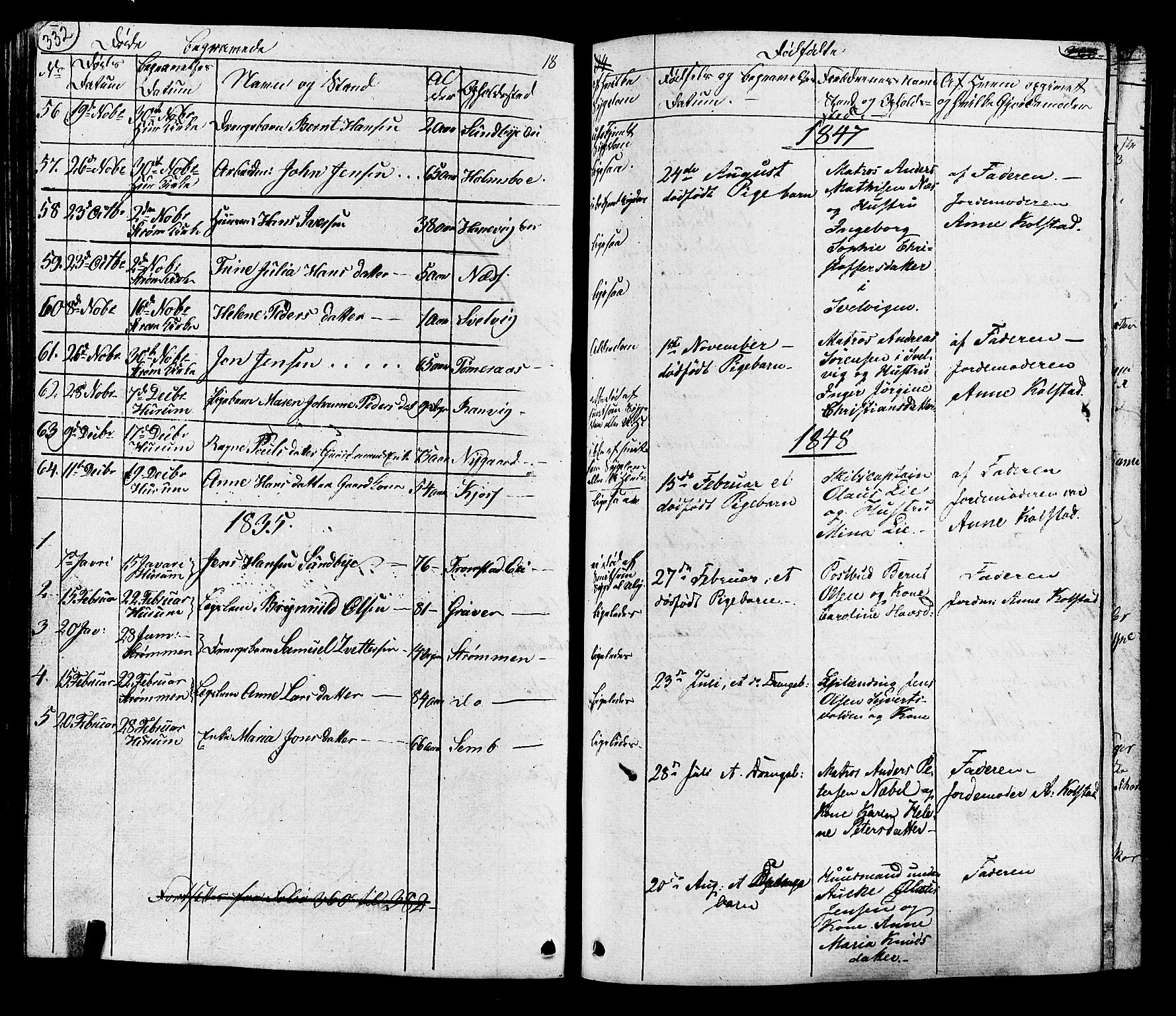 Hurum kirkebøker, SAKO/A-229/G/Ga/L0002: Parish register (copy) no. I 2, 1827-1857, p. 332