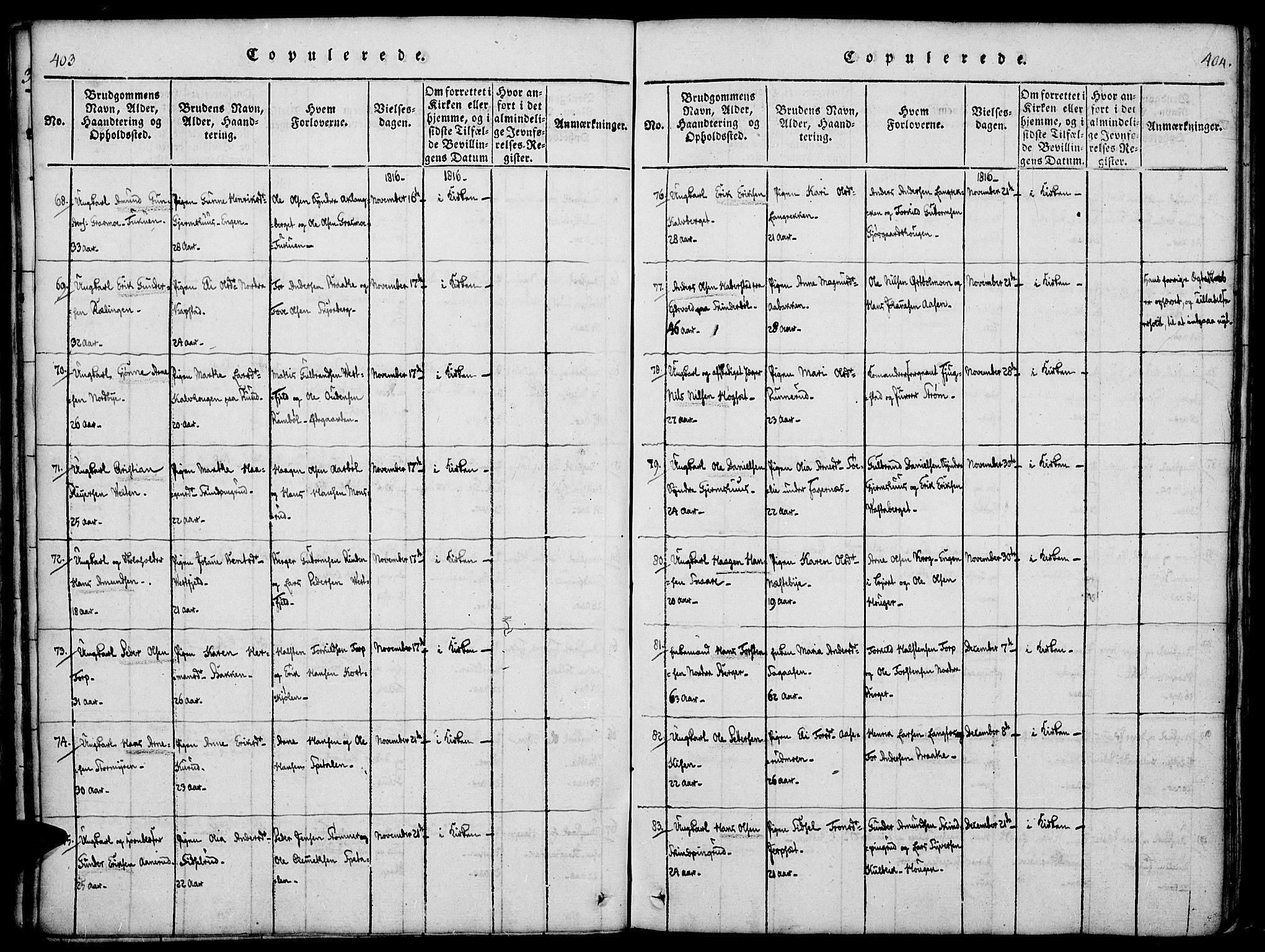 Vinger prestekontor, SAH/PREST-024/H/Ha/Haa/L0006: Parish register (official) no. 6, 1814-1825, p. 403-404
