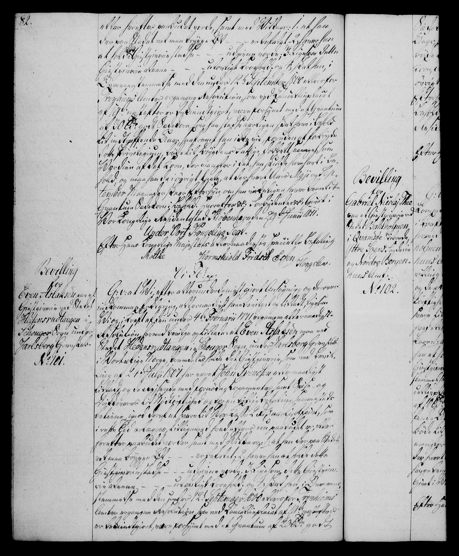 Rentekammeret, Kammerkanselliet, RA/EA-3111/G/Gg/Gga/L0020: Norsk ekspedisjonsprotokoll med register (merket RK 53.20), 1811-1814, p. 82