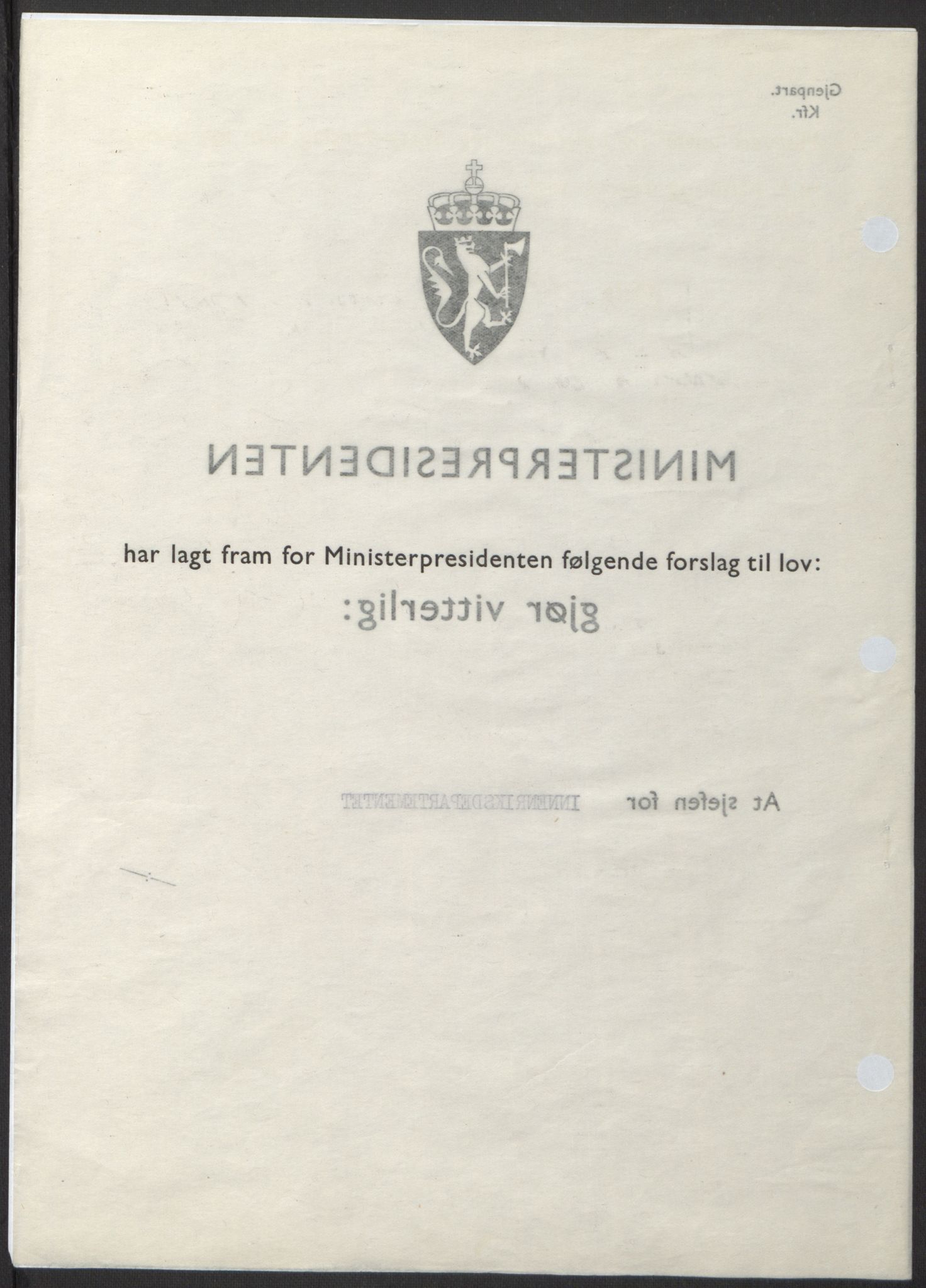 NS-administrasjonen 1940-1945 (Statsrådsekretariatet, de kommisariske statsråder mm), RA/S-4279/D/Db/L0098: Lover II, 1942, p. 526