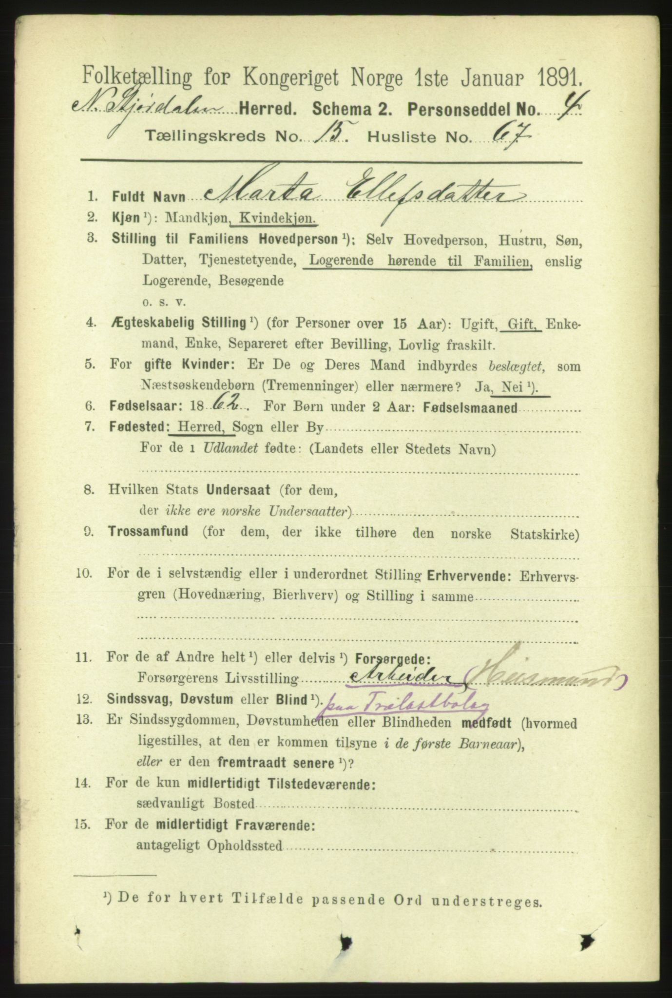 RA, 1891 census for 1714 Nedre Stjørdal, 1891, p. 7451