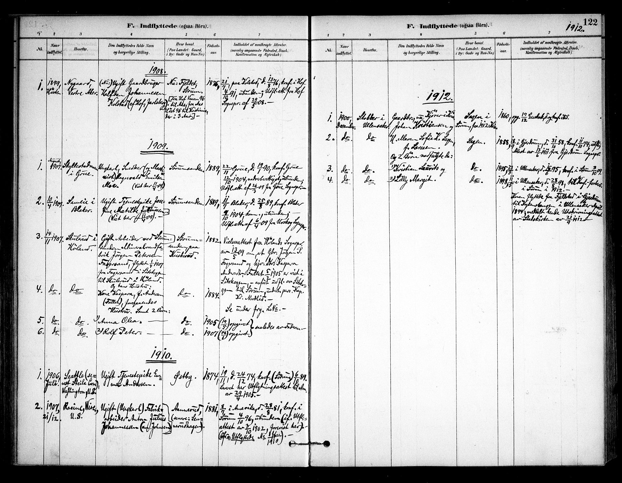 Sørum prestekontor Kirkebøker, AV/SAO-A-10303/F/Fa/L0008: Parish register (official) no. I 8, 1878-1914, p. 122