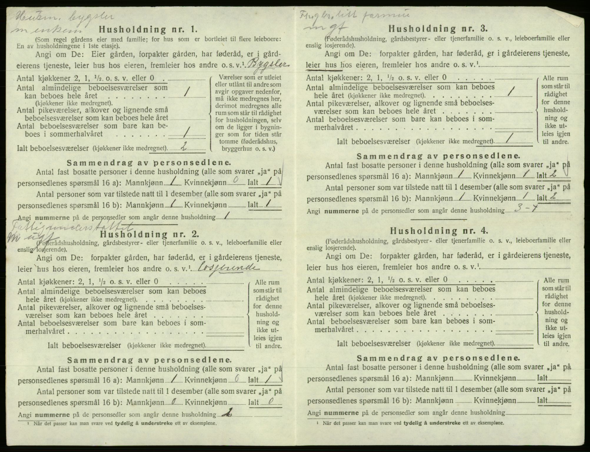 SAB, 1920 census for Samnanger, 1920, p. 313