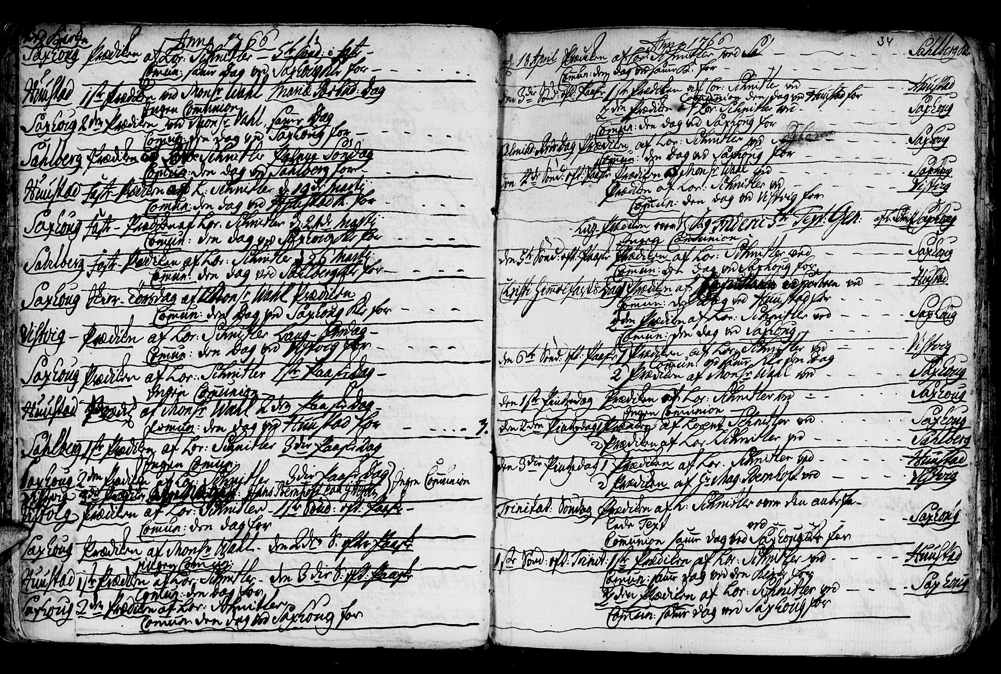 Ministerialprotokoller, klokkerbøker og fødselsregistre - Nord-Trøndelag, SAT/A-1458/730/L0273: Parish register (official) no. 730A02, 1762-1802, p. 34