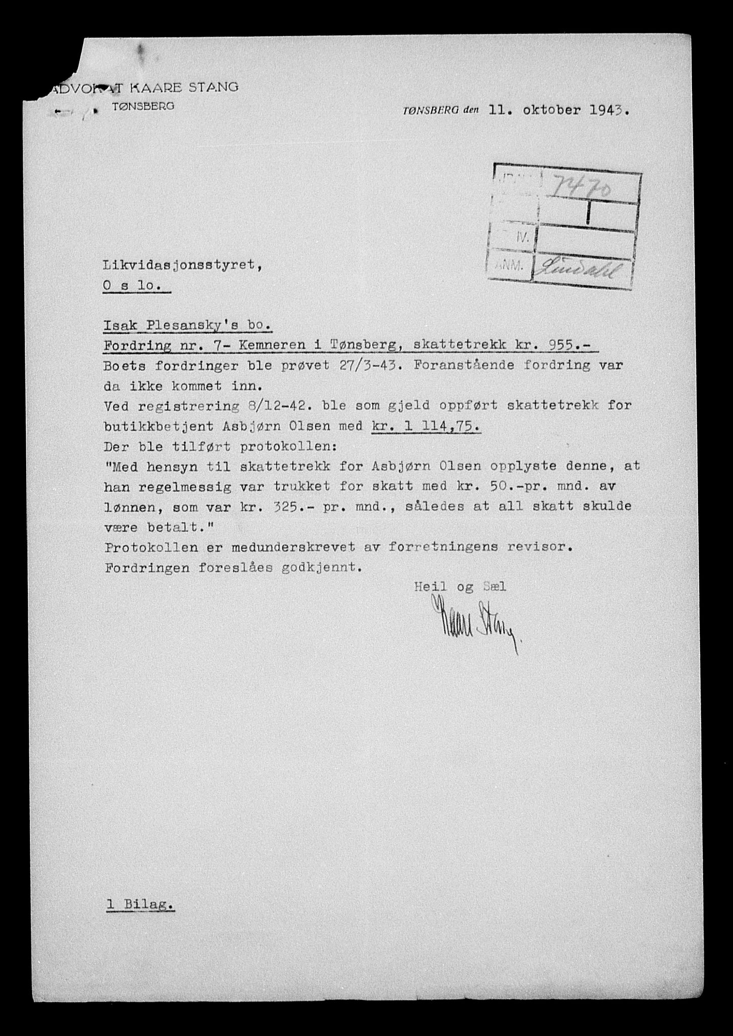 Justisdepartementet, Tilbakeføringskontoret for inndratte formuer, AV/RA-S-1564/H/Hc/Hcd/L1004: --, 1945-1947, p. 38
