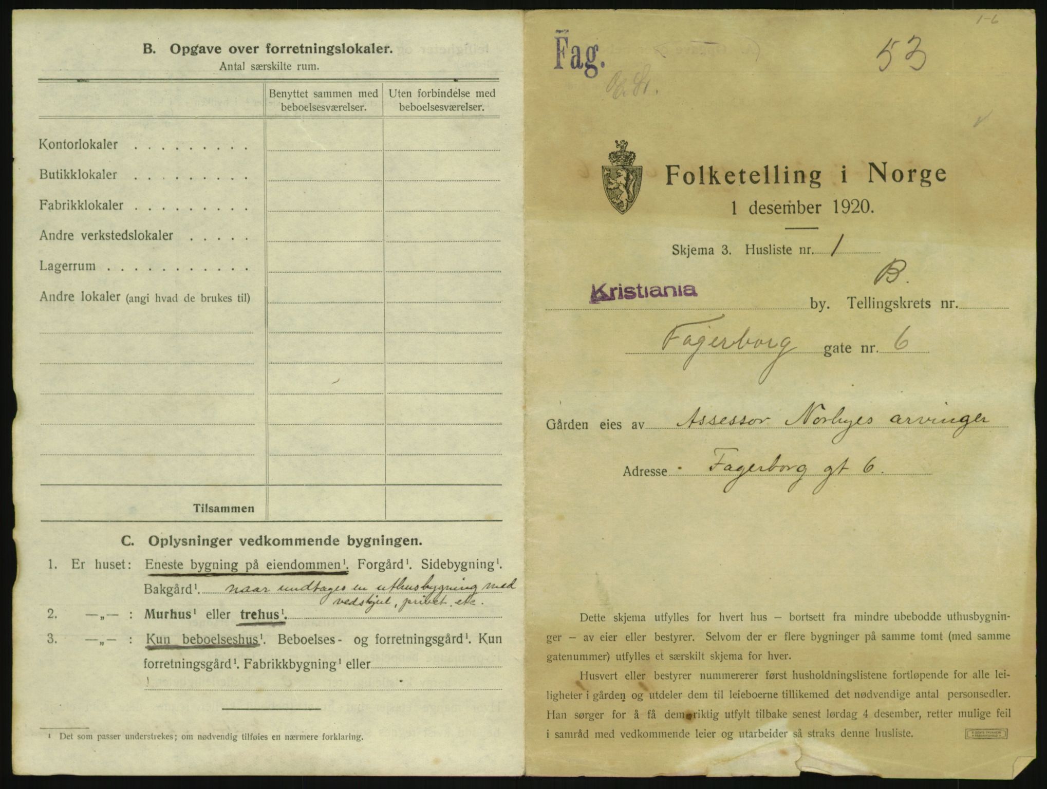 SAO, 1920 census for Kristiania, 1920, p. 22680