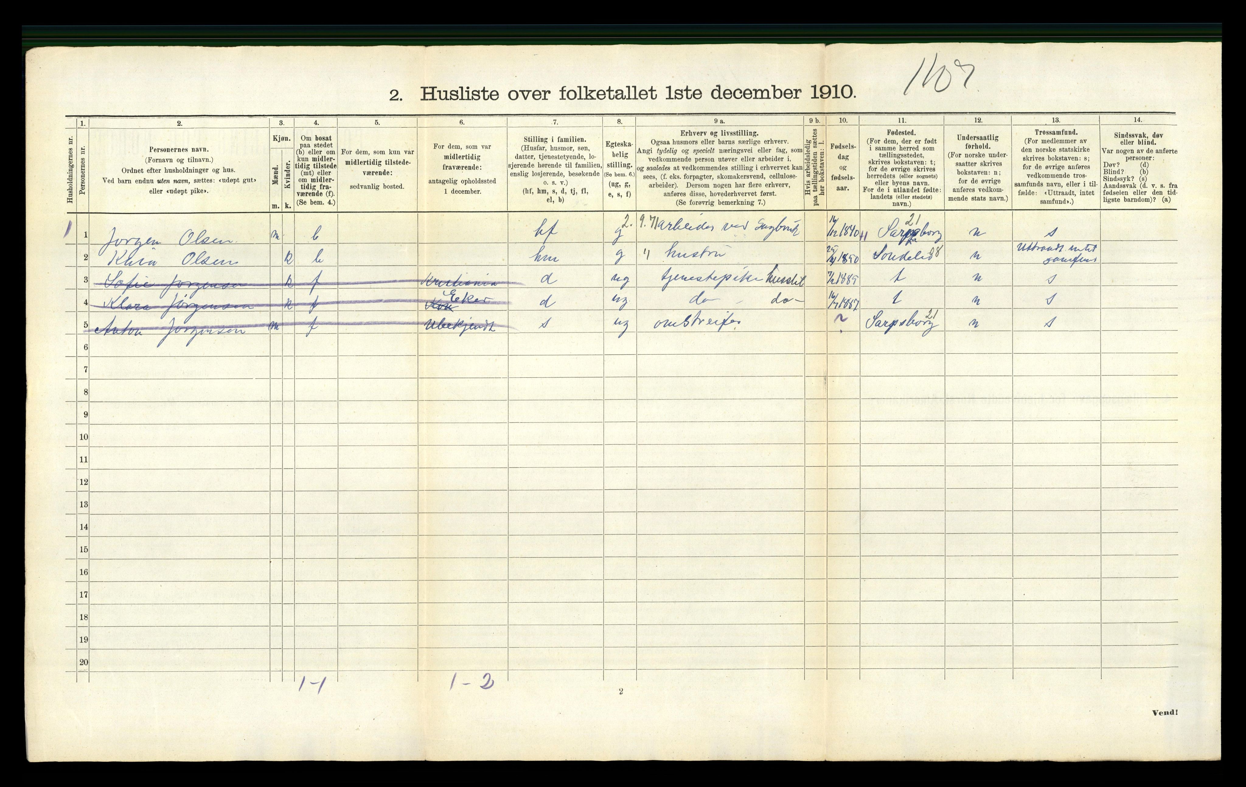 RA, 1910 census for Holt, 1910, p. 173