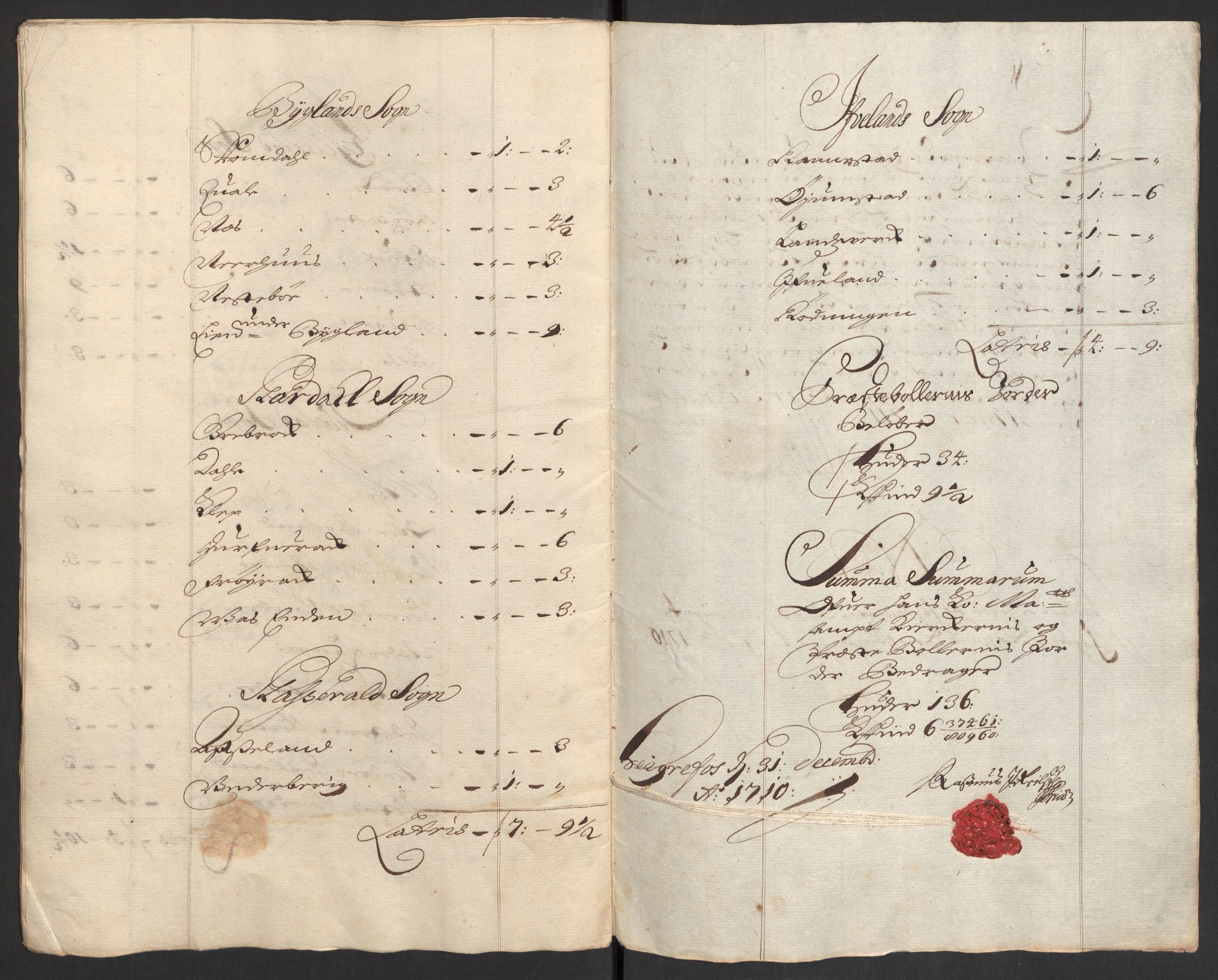 Rentekammeret inntil 1814, Reviderte regnskaper, Fogderegnskap, RA/EA-4092/R40/L2449: Fogderegnskap Råbyggelag, 1709-1711, p. 122