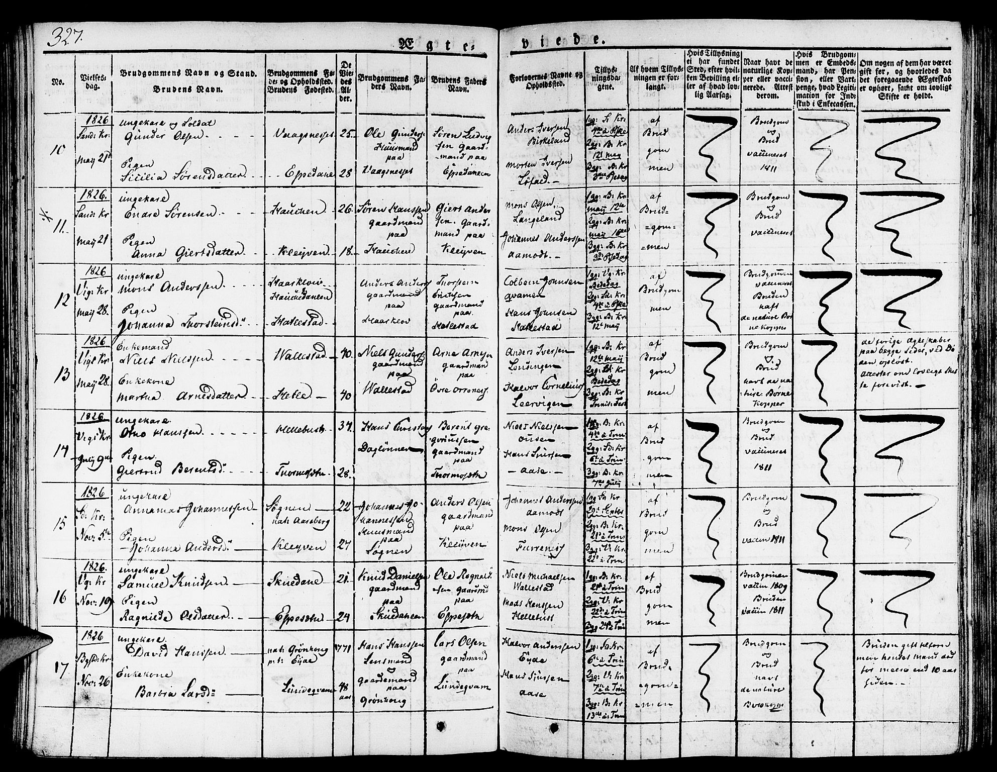 Gaular sokneprestembete, SAB/A-80001/H/Haa: Parish register (official) no. A 3, 1821-1840, p. 327