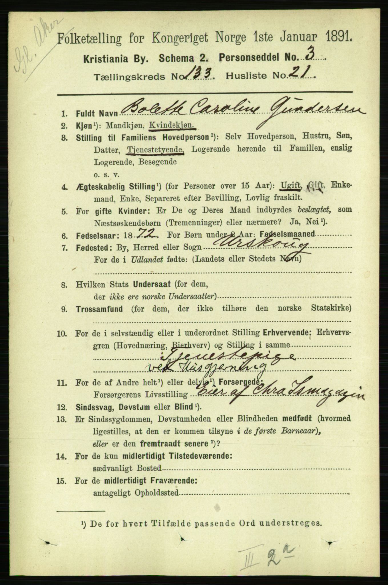 RA, 1891 census for 0301 Kristiania, 1891, p. 72809