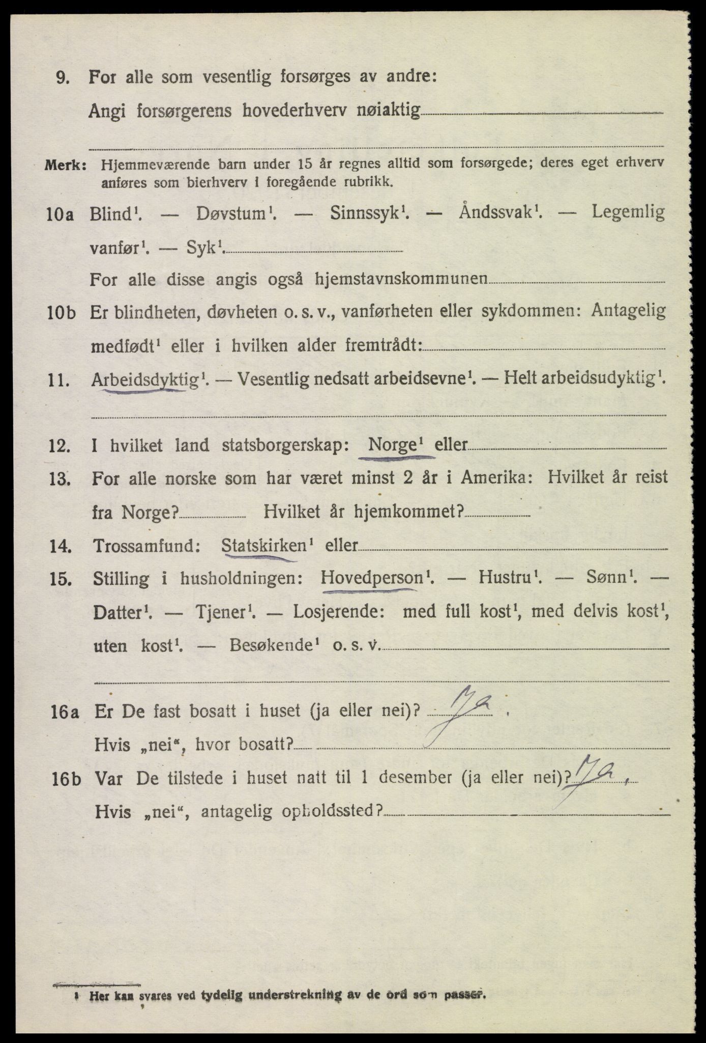 SAH, 1920 census for Nes (Hedmark), 1920, p. 2527