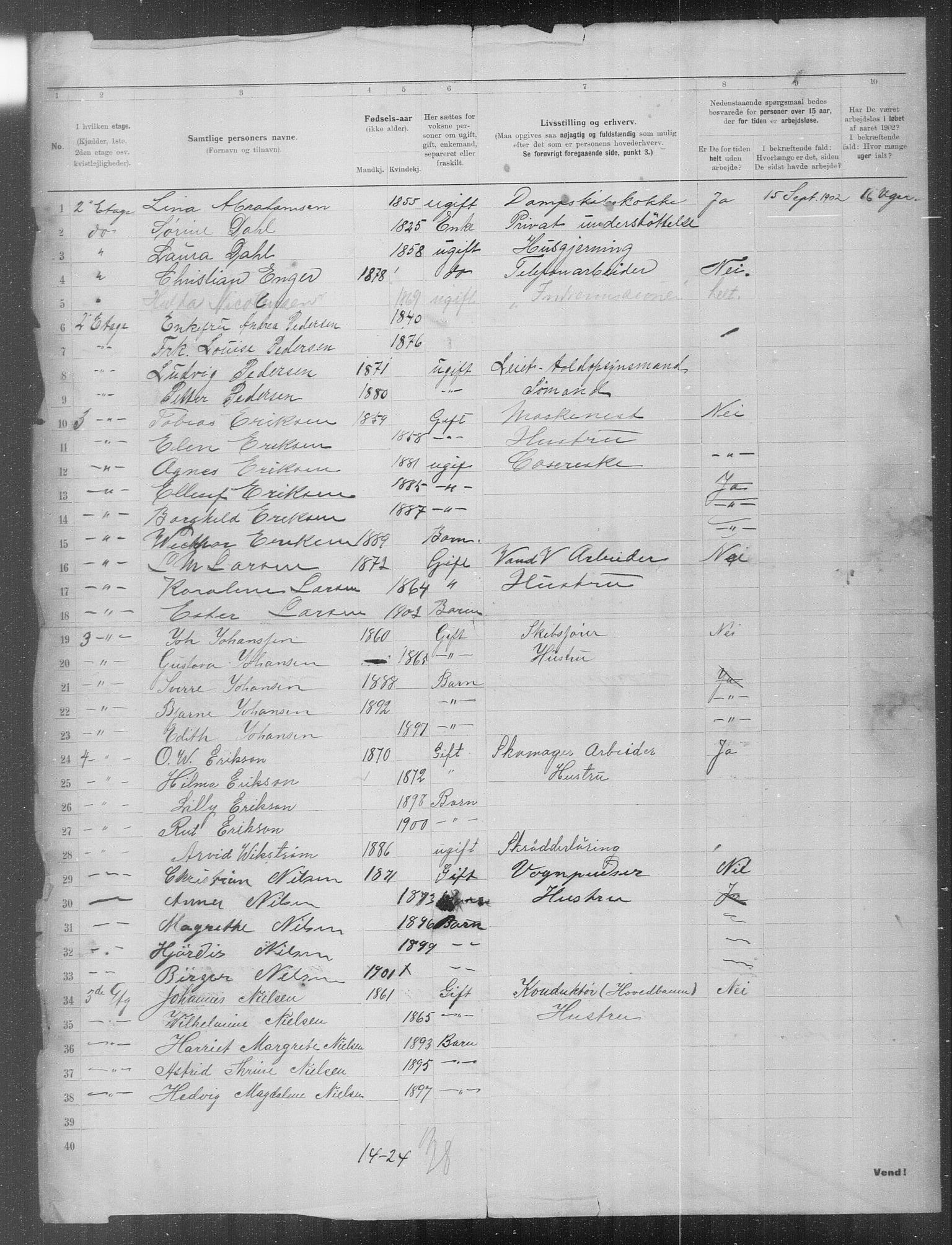 OBA, Municipal Census 1902 for Kristiania, 1902, p. 23849