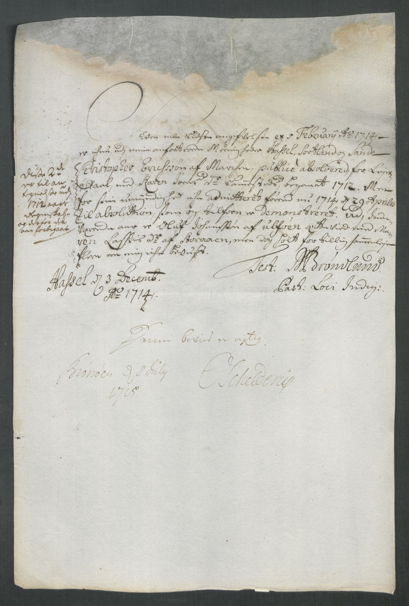 Rentekammeret inntil 1814, Reviderte regnskaper, Fogderegnskap, AV/RA-EA-4092/R67/L4680: Fogderegnskap Vesterålen, Andenes og Lofoten, 1714, p. 222