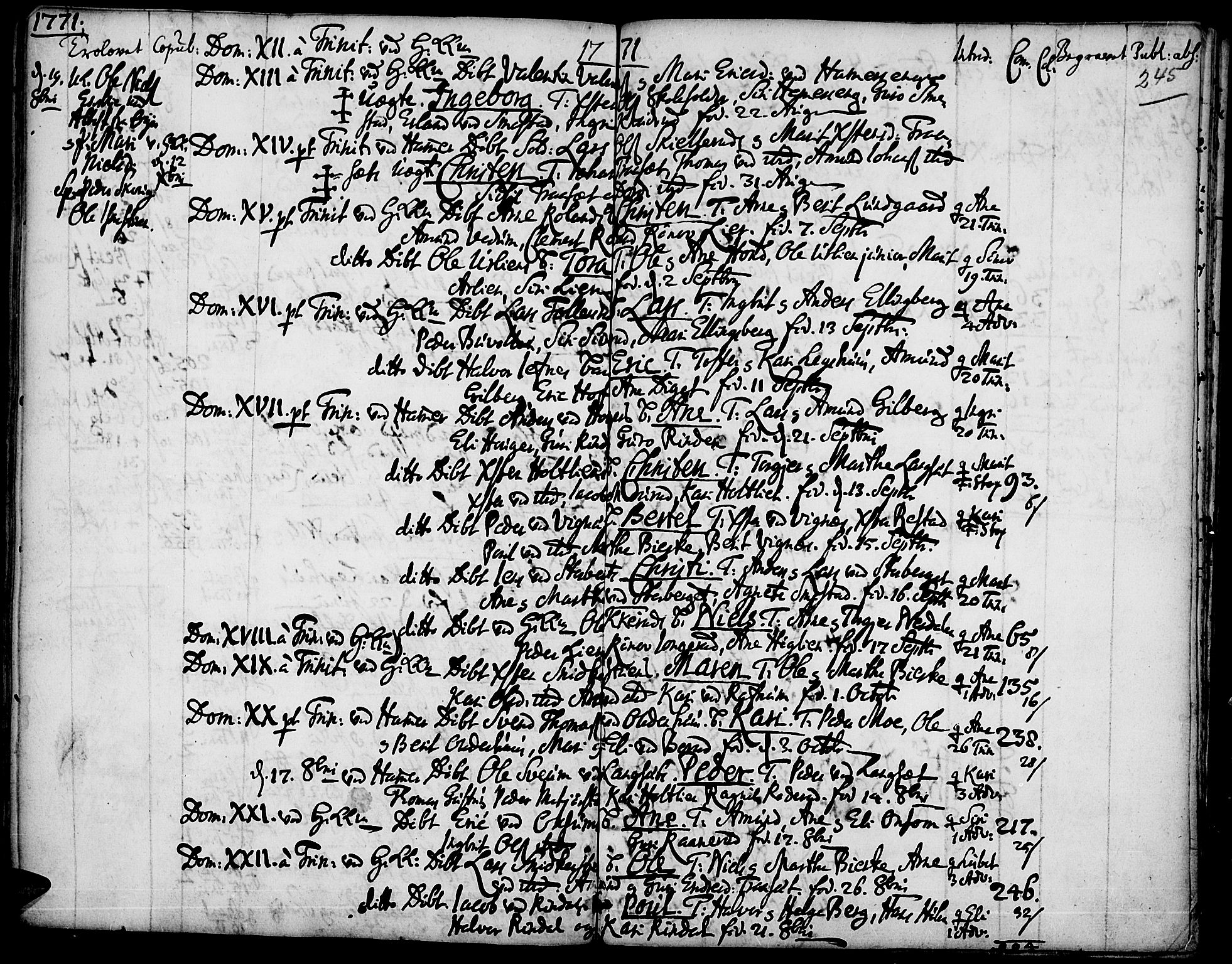 Fåberg prestekontor, SAH/PREST-086/H/Ha/Haa/L0001: Parish register (official) no. 1, 1727-1775, p. 245