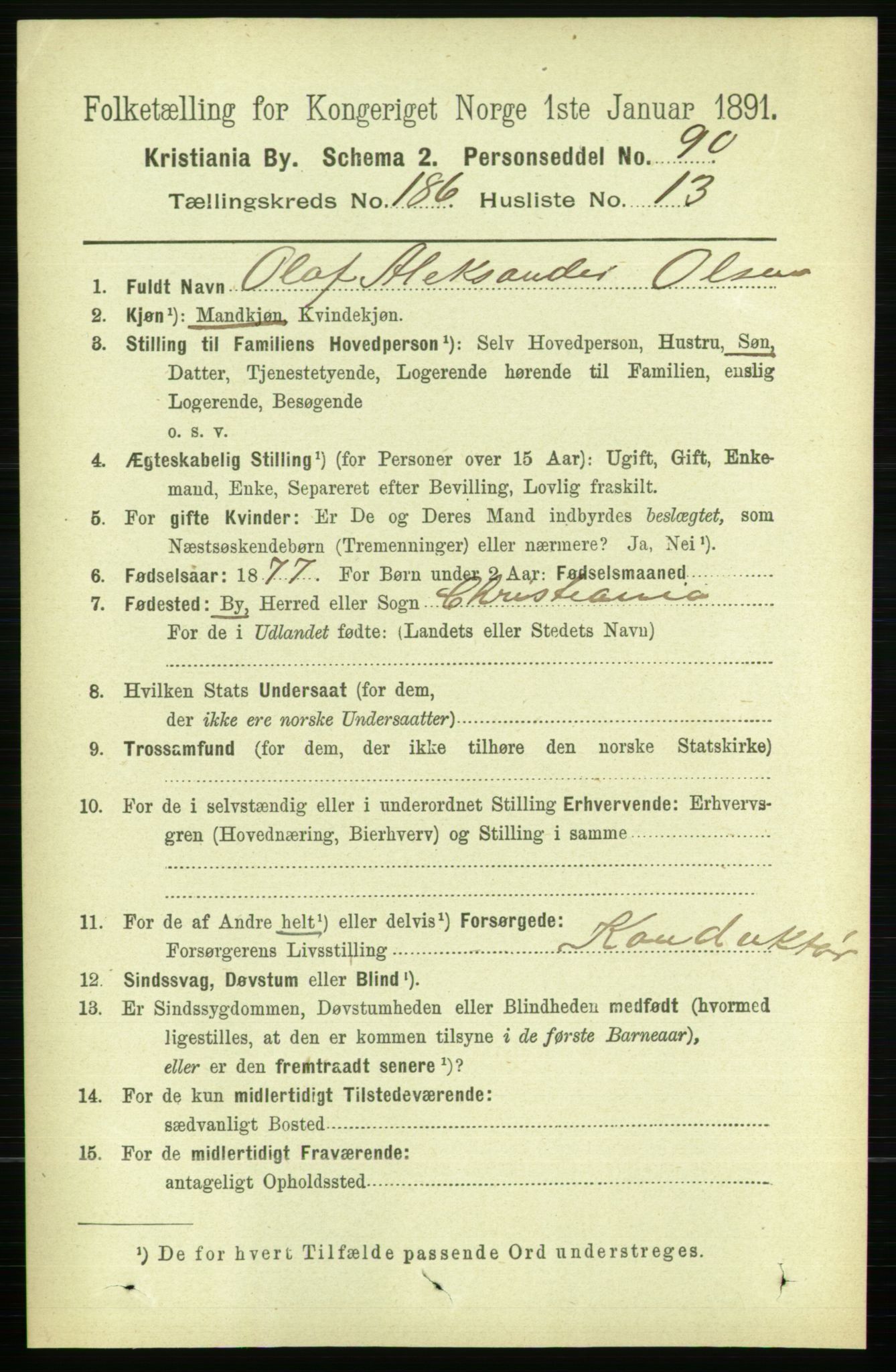 RA, 1891 census for 0301 Kristiania, 1891, p. 111871