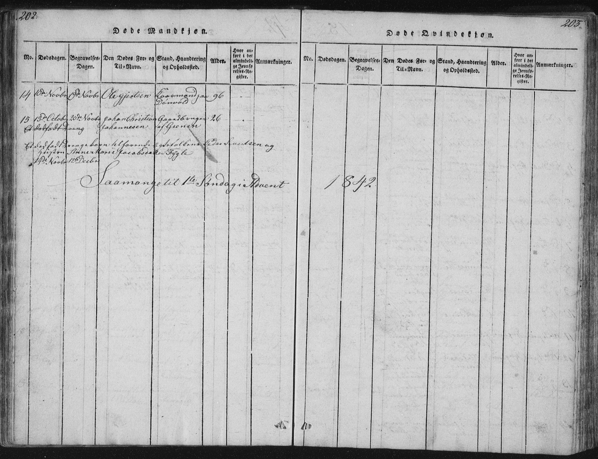 Ministerialprotokoller, klokkerbøker og fødselsregistre - Nordland, AV/SAT-A-1459/881/L1164: Parish register (copy) no. 881C01, 1818-1853, p. 202-203