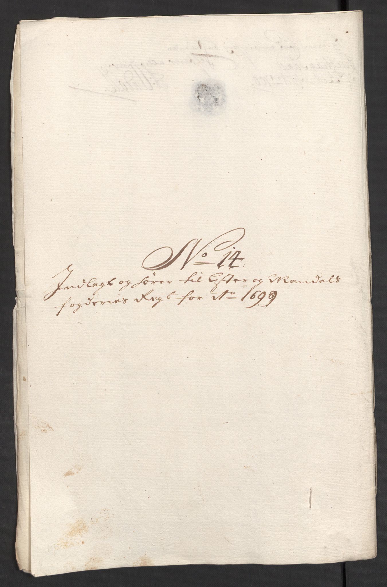 Rentekammeret inntil 1814, Reviderte regnskaper, Fogderegnskap, RA/EA-4092/R43/L2547: Fogderegnskap Lista og Mandal, 1698-1699, p. 242