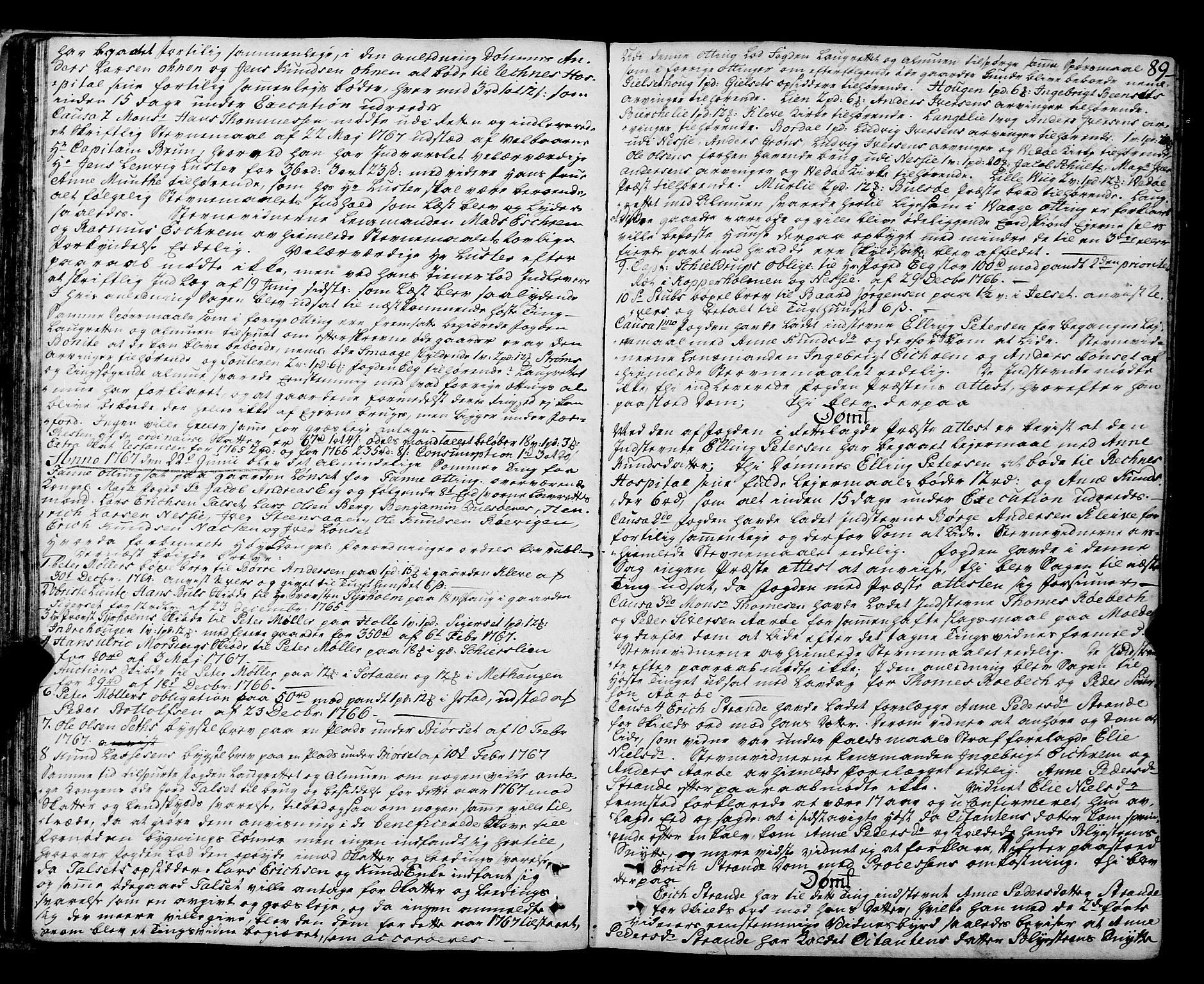 Romsdal sorenskriveri, SAT/A-4149/1/1/1A/L0015: Tingbok, 1765-1775, p. 88b-89a