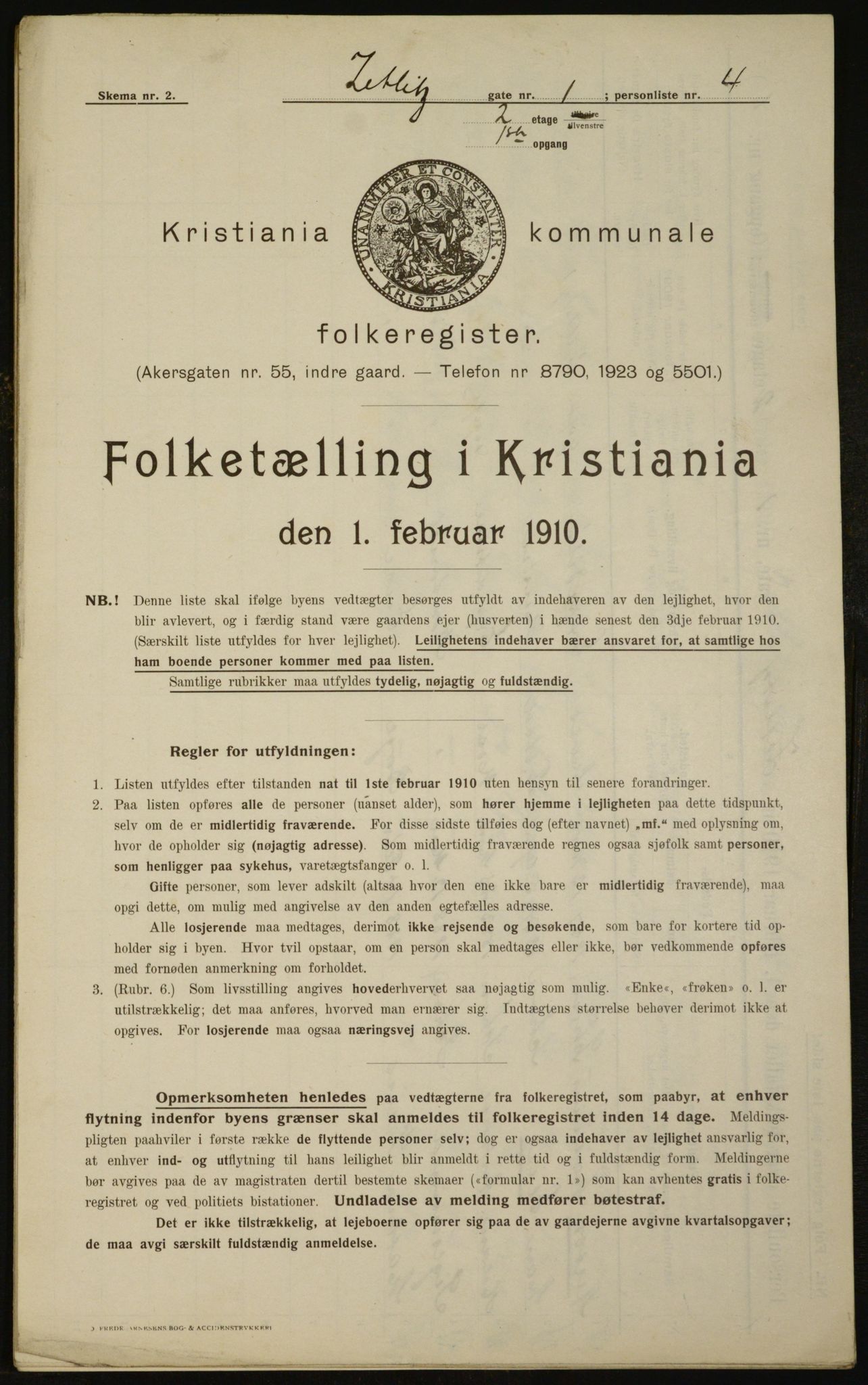 OBA, Municipal Census 1910 for Kristiania, 1910, p. 121935