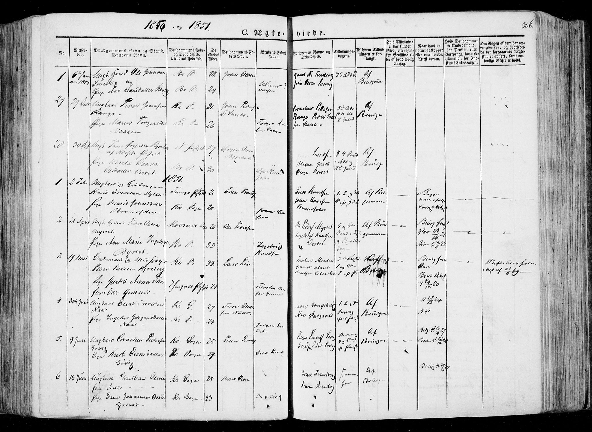 Ministerialprotokoller, klokkerbøker og fødselsregistre - Møre og Romsdal, SAT/A-1454/568/L0803: Parish register (official) no. 568A10, 1830-1853, p. 306