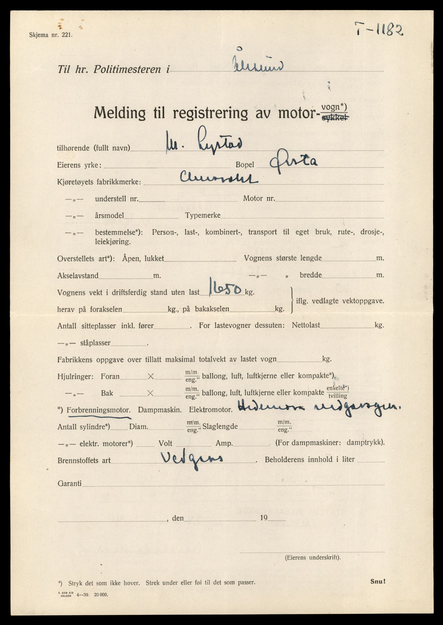 Møre og Romsdal vegkontor - Ålesund trafikkstasjon, AV/SAT-A-4099/F/Fe/L0042: Registreringskort for kjøretøy T 13906 - T 14079, 1927-1998, p. 1975
