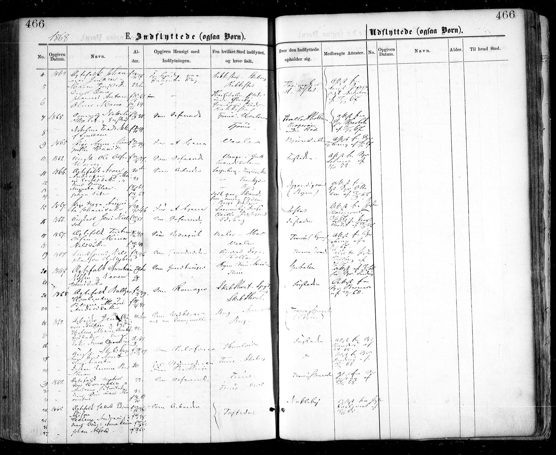 Glemmen prestekontor Kirkebøker, AV/SAO-A-10908/F/Fa/L0008: Parish register (official) no. 8, 1862-1871, p. 466