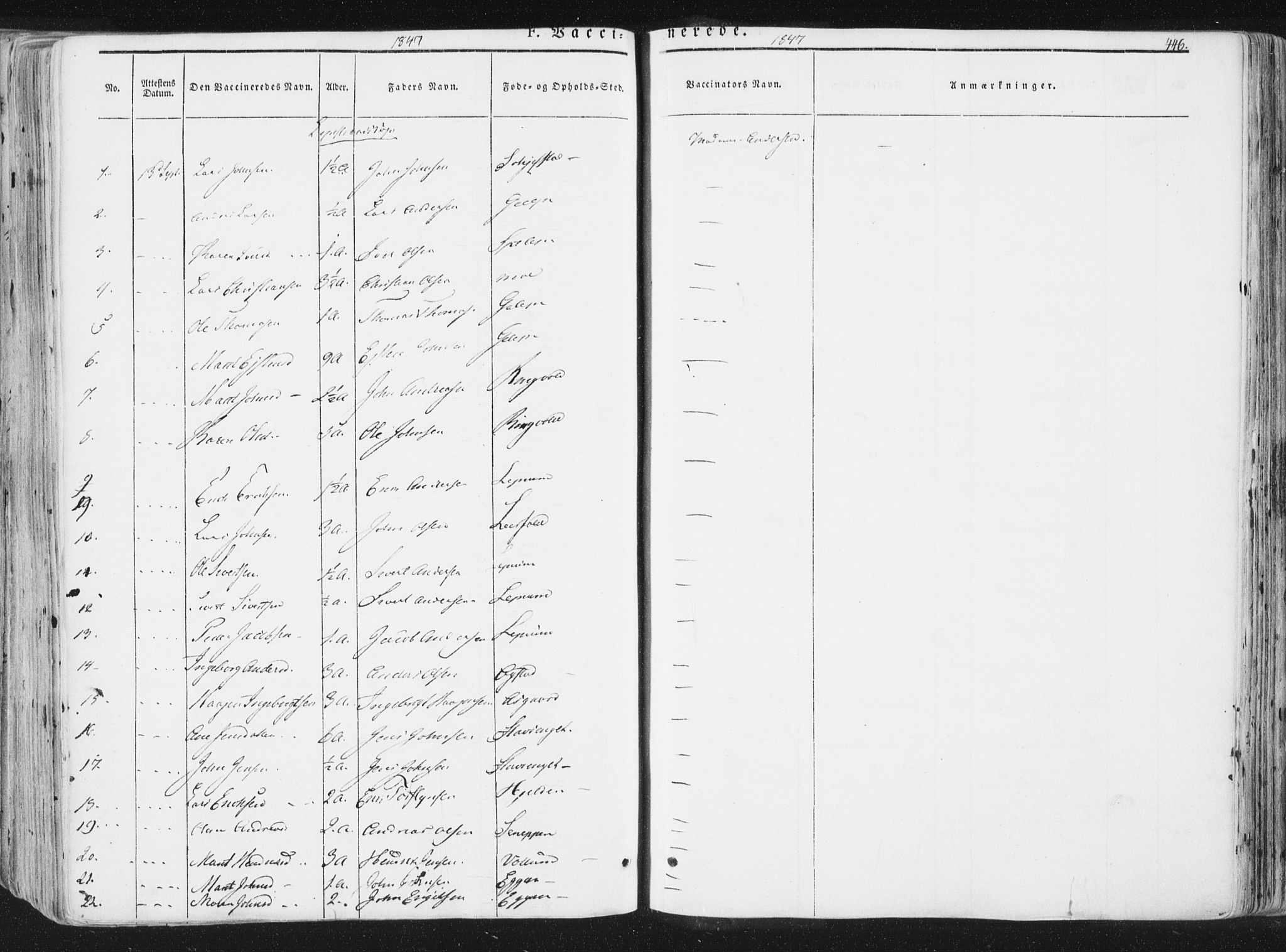 Ministerialprotokoller, klokkerbøker og fødselsregistre - Sør-Trøndelag, AV/SAT-A-1456/691/L1074: Parish register (official) no. 691A06, 1842-1852, p. 446